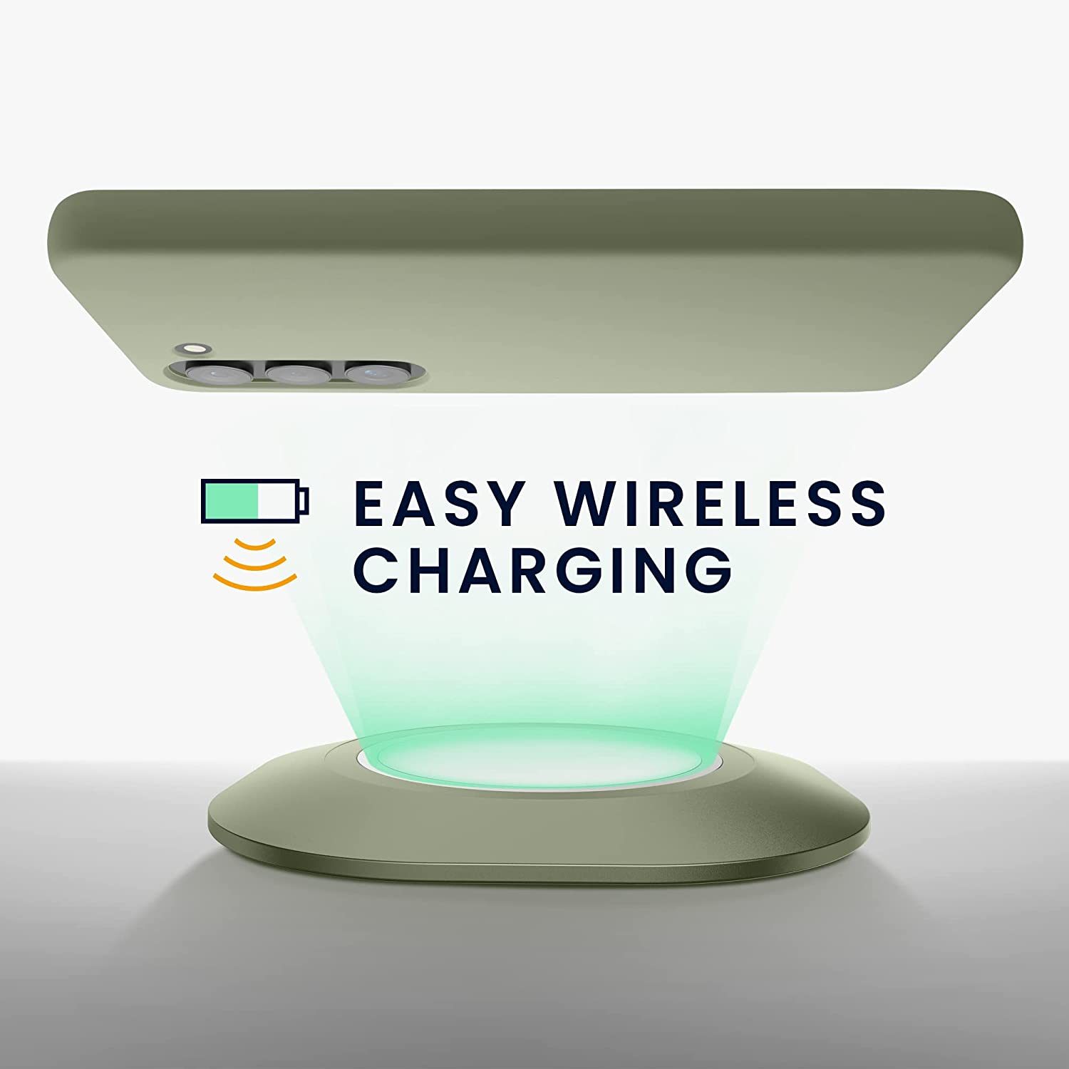 KW Samsung Galaxy S23 Θήκη Σιλικόνης Rubberized TPU - Grey Green - 60273.172