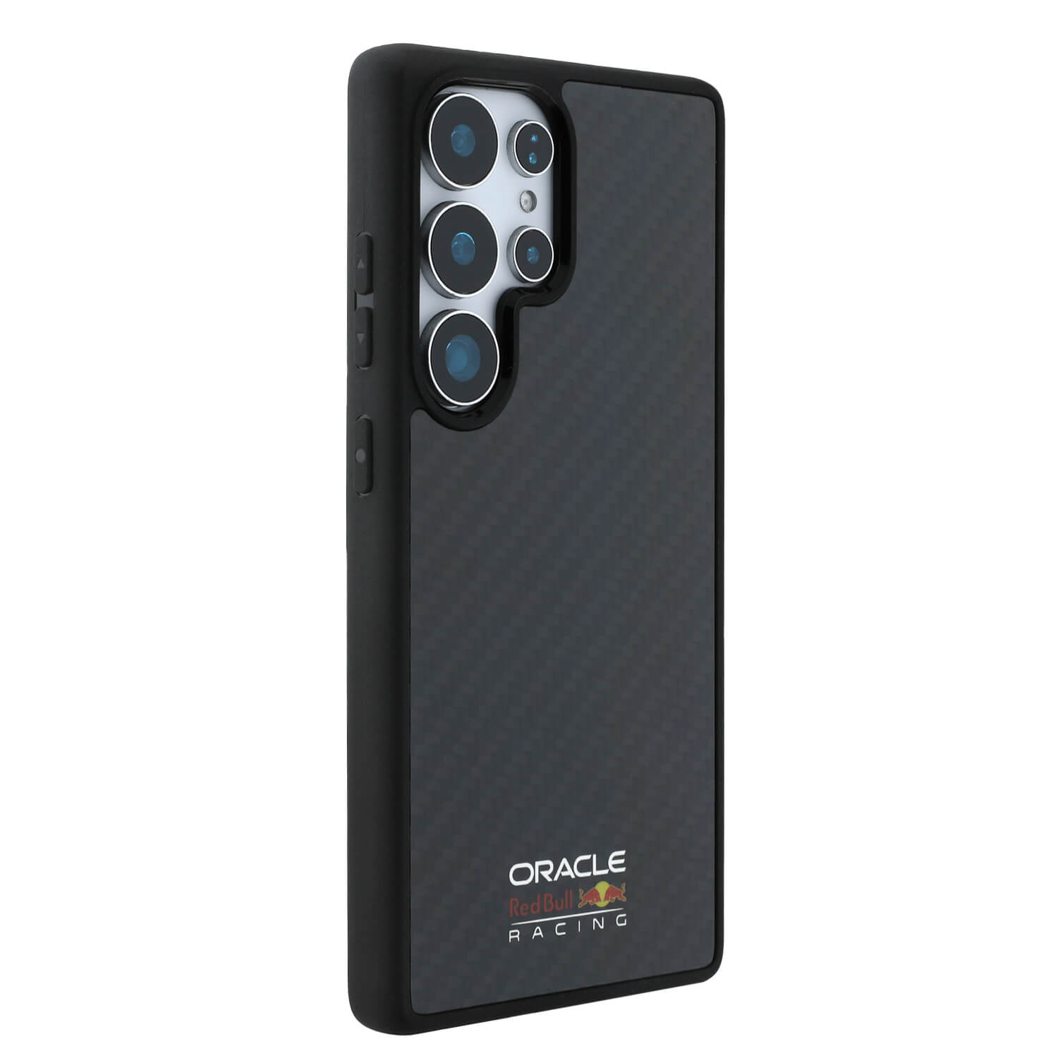 Red Bull Samsung Galaxy S25 Ultra - Real Carbon Fiber Shiny Logo - MagSafe Σκληρή Θήκη με Πλαίσιο Σιλικόνης - Black - RBHMS25L24CFILSK