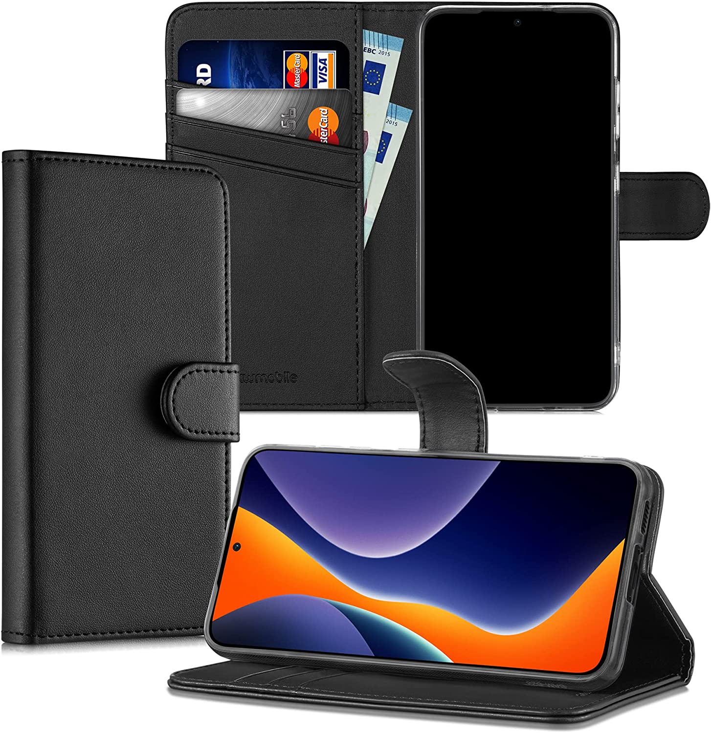 KW Samsung Galaxy S23 Θήκη Πορτοφόλι Stand - Black - 60453.01