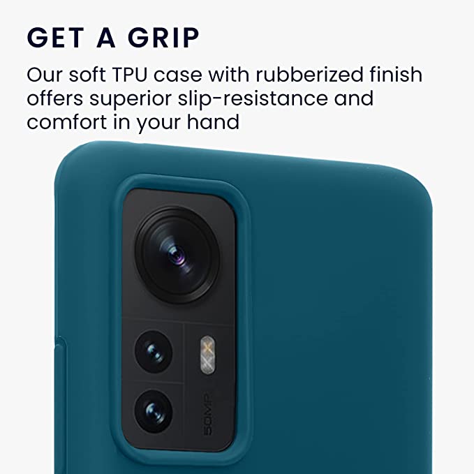 KW Xiaomi 12 / 12X Θήκη Σιλικόνης Rubber TPU - Teal Matte - 56210.57