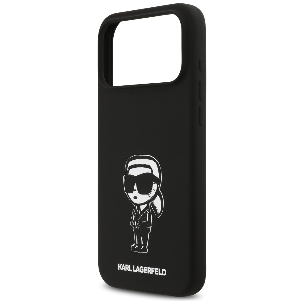 Karl Lagerfeld iPhone 17 Pro Max - Silicone Karl Sketch and Logo MagSafe - Σκληρή Θήκη με Πλαίσιο Σιλικόνης - Black - KLHMP17XSKIGROK