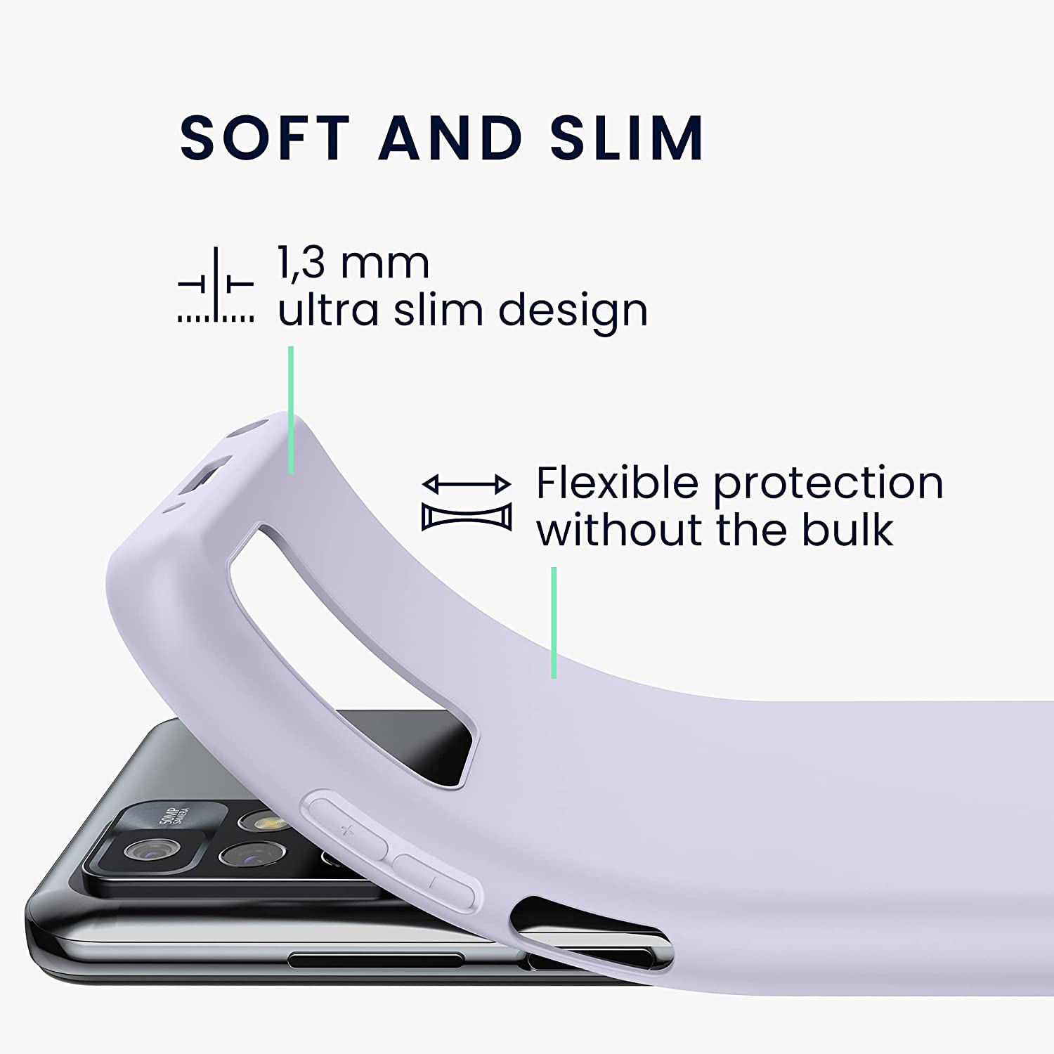 KW Xiaomi Redmi 10 Θήκη Σιλικόνης TPU - Pastel Lavender - 56147.139