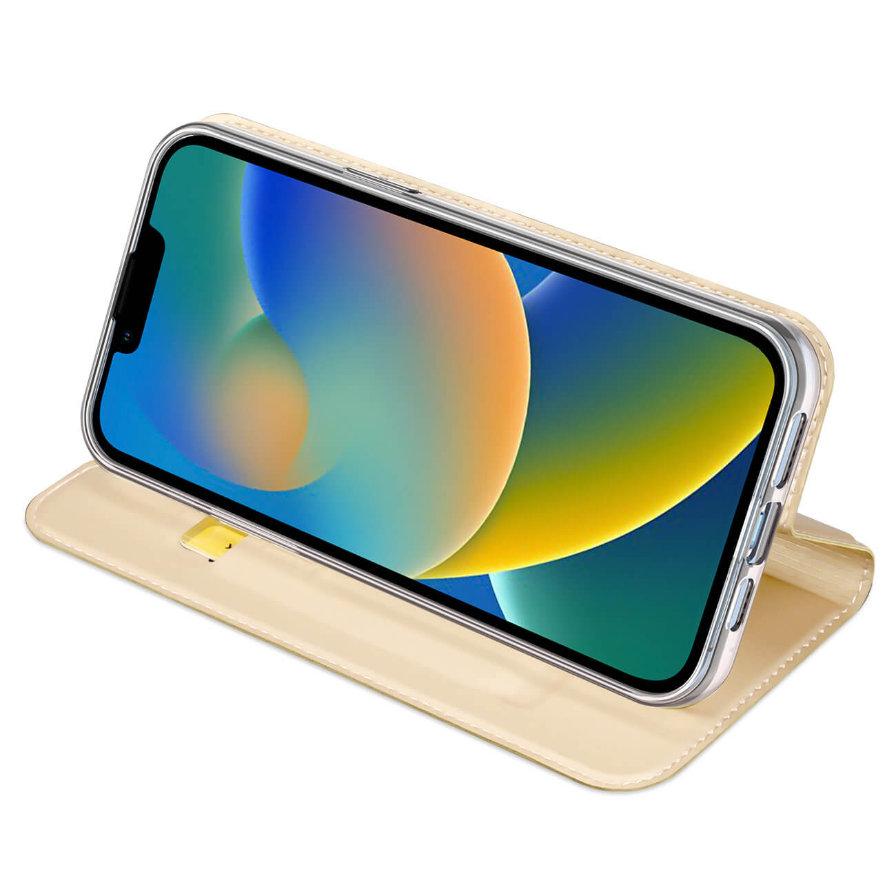 Dux Ducis iPhone 14 Plus Flip Stand Case Θήκη Βιβλίο - Gold