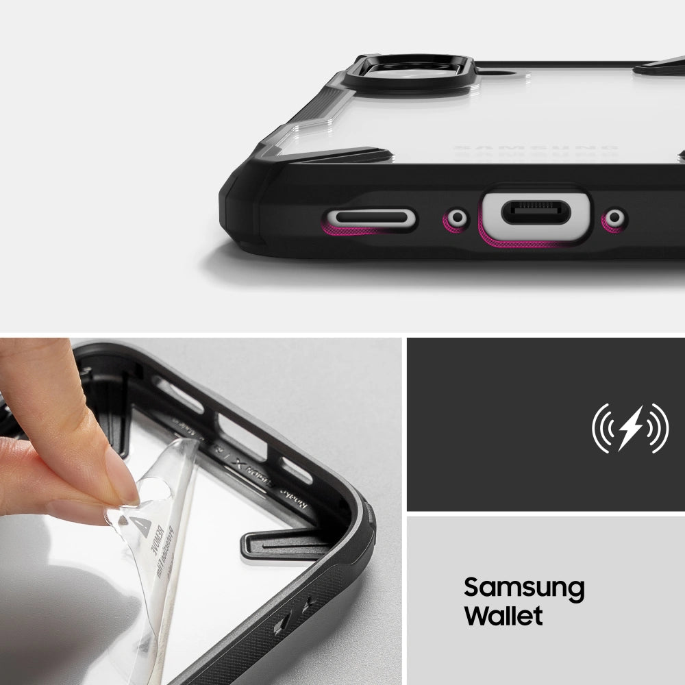 Ringke Samsung Galaxy A36 5G / A56 5G Fusion X Σκληρή Θήκη με Πλαίσιο Σιλικόνης - Black