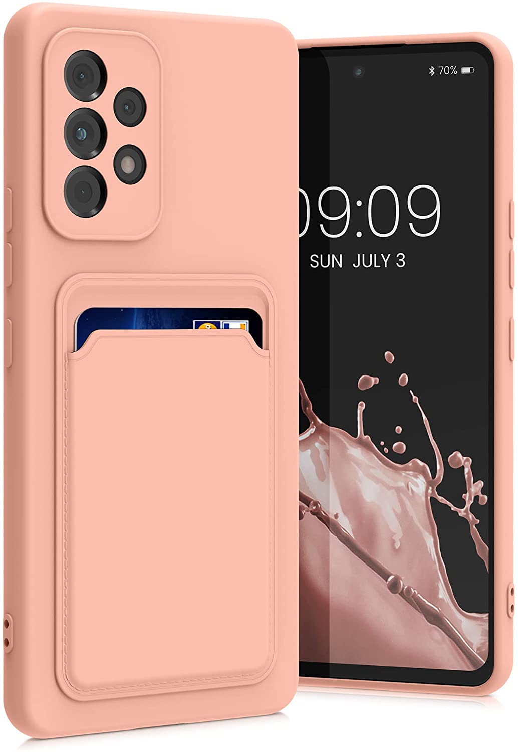 KW Samsung Galaxy A53 5G Θήκη Σιλικόνης TPU με Υποδοχή για Κάρτα - Grapefruit Pink - 58146.199