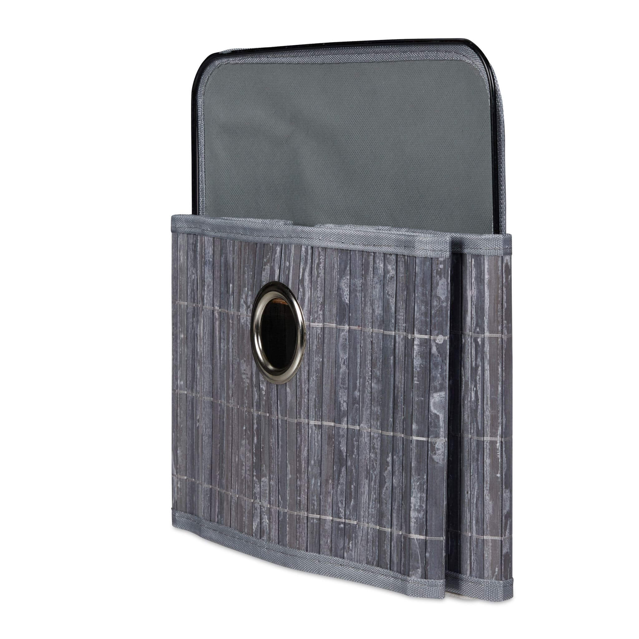 Relaxdays Καλάθι Αποθήκευσης από Bamboo - Grey / White / Silver - 4052025918330