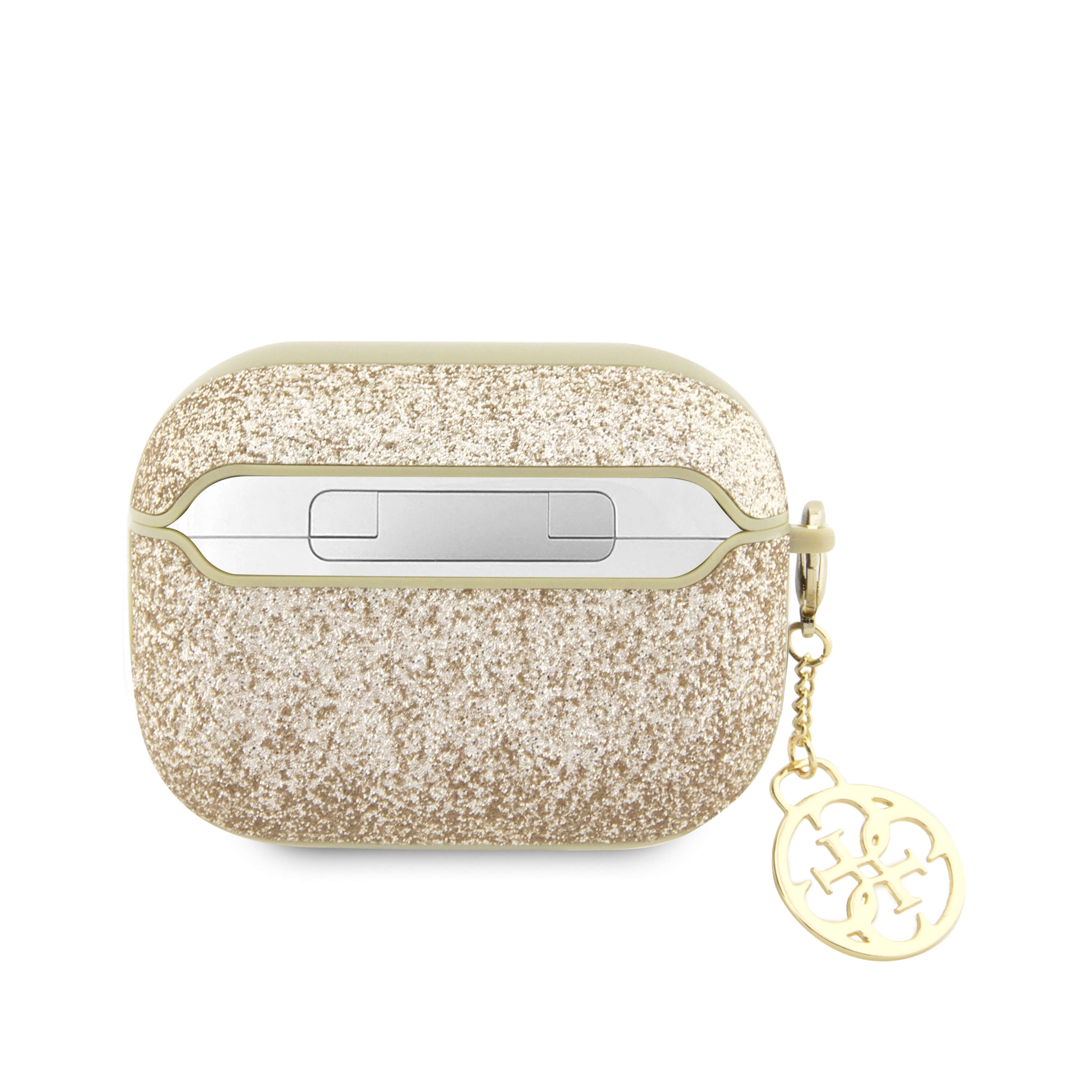 Guess AirPods Pro 2 PU Θήκη - Glitter Flake 4G Charm - Gold