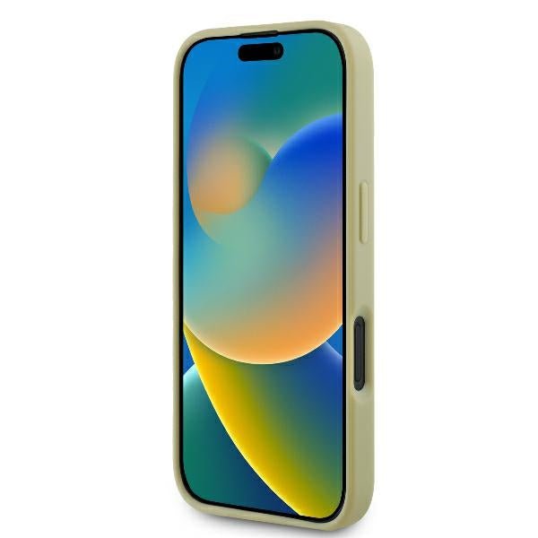 Karl Lagerfeld iPhone 16 - Metal Signature - Σκληρή Θήκη με Πλαίσιο Σιλικόνης και Επένδυση Συνθετικού Δέρματος - Gold - KLHCP16SPFMFBKMD