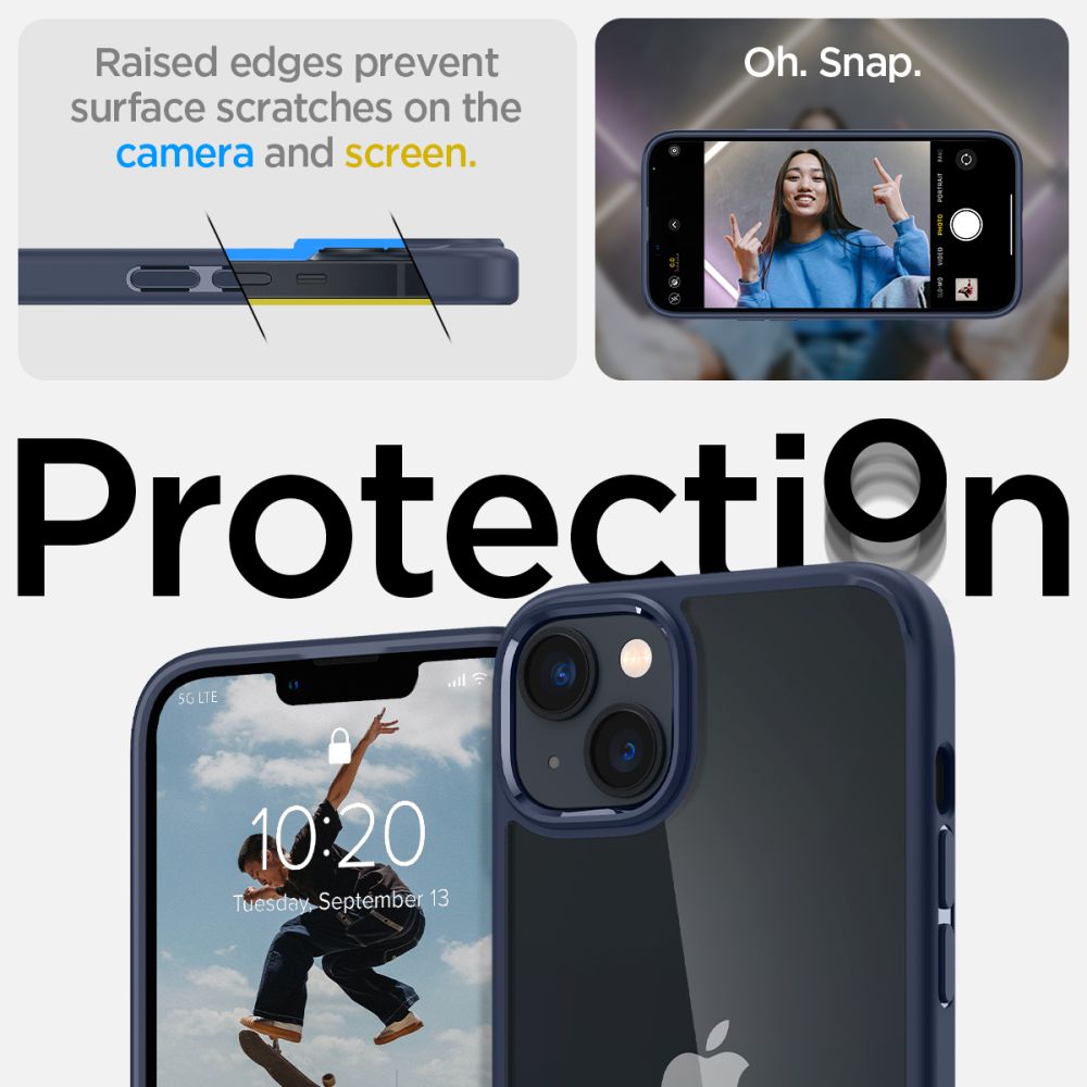 Spigen iPhone 14 Plus / iPhone 15 Plus Ultra Hybrid Σκληρή Θήκη με Πλαίσιο Σιλικόνης - Navy Blue