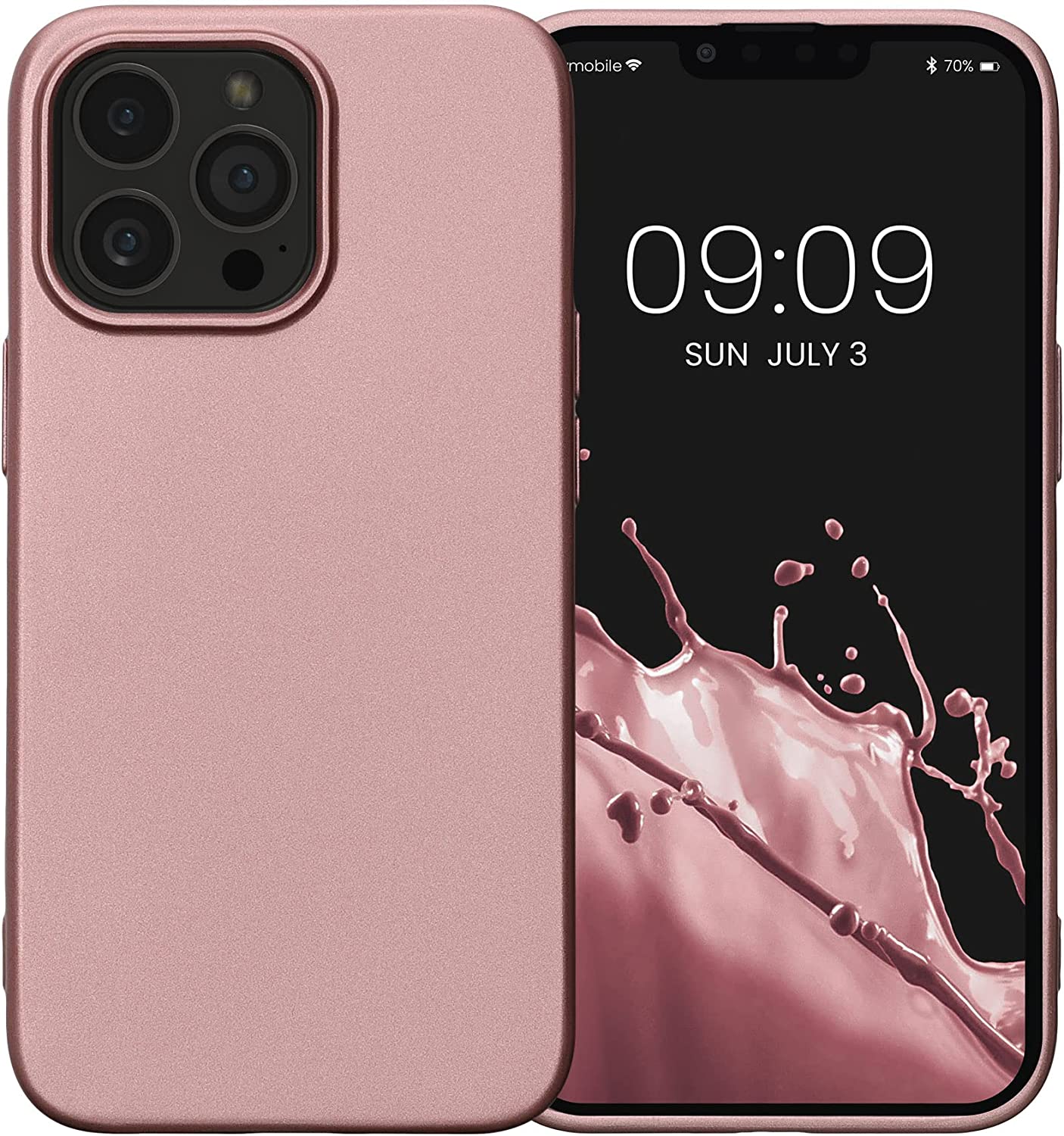 KW iPhone 13 Pro Θήκη Σιλικόνης TPU - Metallic Rose Gold - 57516.31