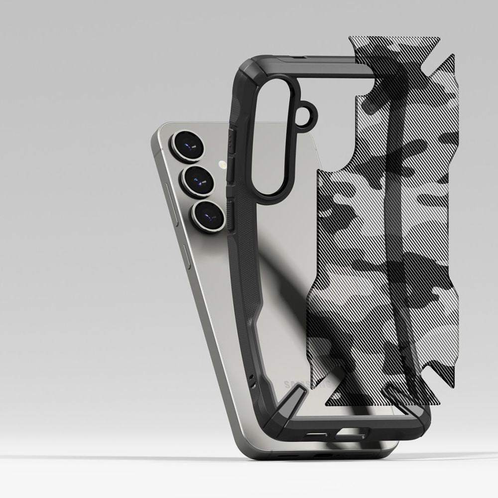 Ringke Samsung Galaxy S25 Fusion X Σκληρή Θήκη με Πλαίσιο Σιλικόνης - Camo Black