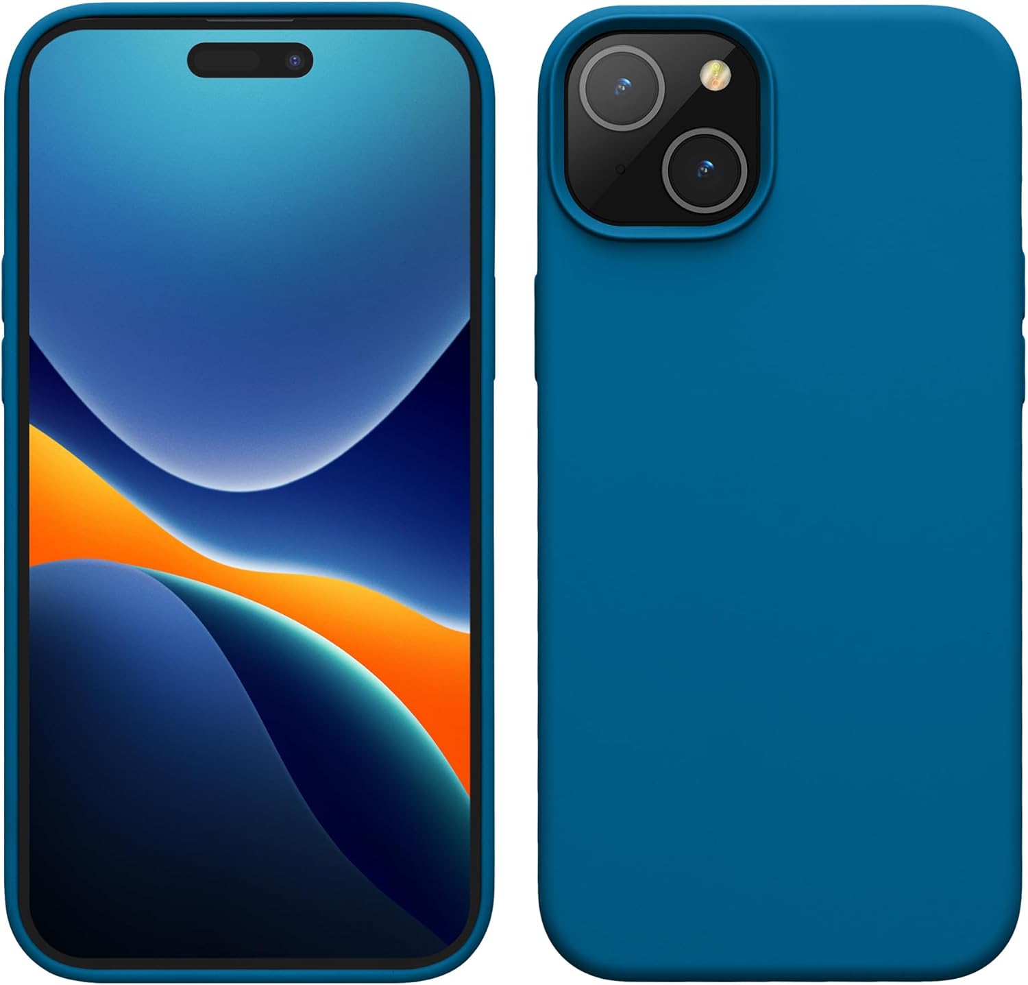 KW iPhone 15 Plus Θήκη Σιλικόνης Rubberized TPU - Blue Reef - 61954.228