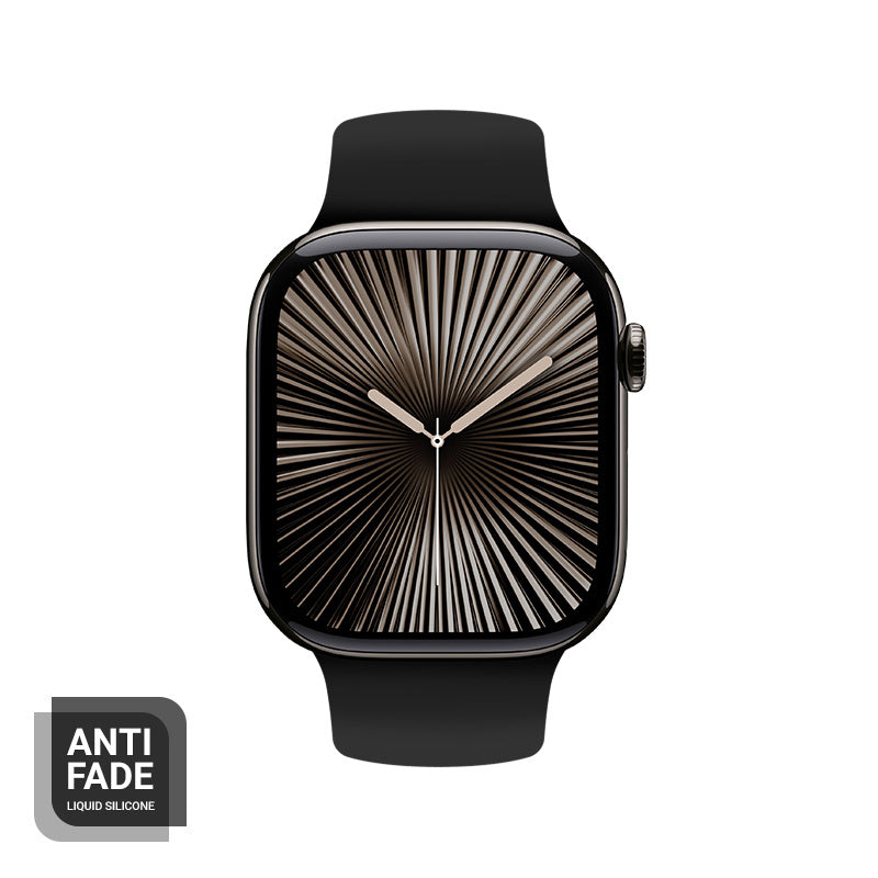 Crong Λουράκι Apple Watch 4/5/6/7/8/9/10/11 - SE (1/2/3) - ULTRA (1/2/3) - 44/45/46/49mm Σιλικόνης - Liquid Strap - Black