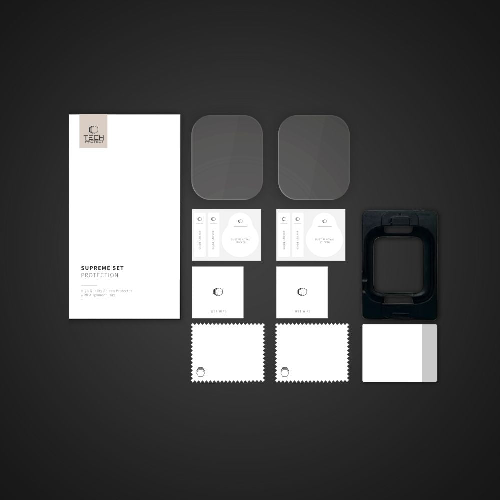 Tech-Protect Προστασία Οθόνης Apple Watch 10/11 - 46mm Supreme Set Προστατευτική Μεμβράνη Οθόνης - 2 Τεμάχια - Διάφανη