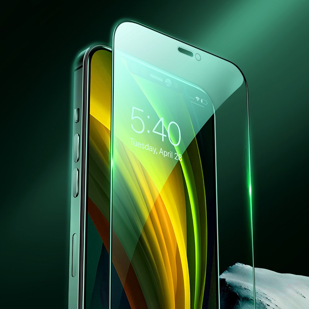 Joyroom iPhone 12 Pro Max Knight Series Anti-Blue Light 2.5D 9H Full Screen Tempered Glass Αντιχαρακτικό Γυαλί Οθόνης - Black - JR-PF600