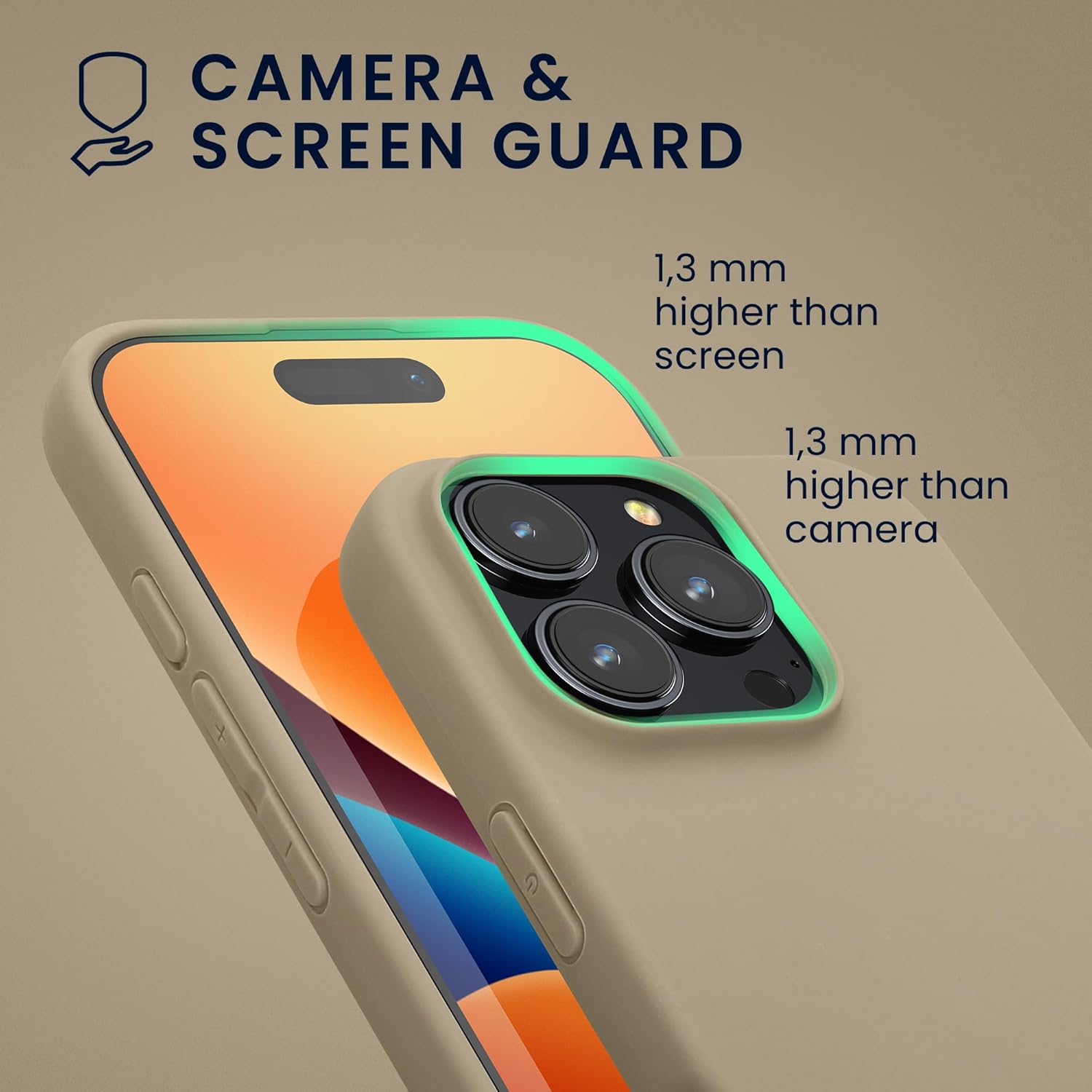 KW iPhone 16 Pro Max Λεπτή Θήκη Σιλικόνης TPU - Cream