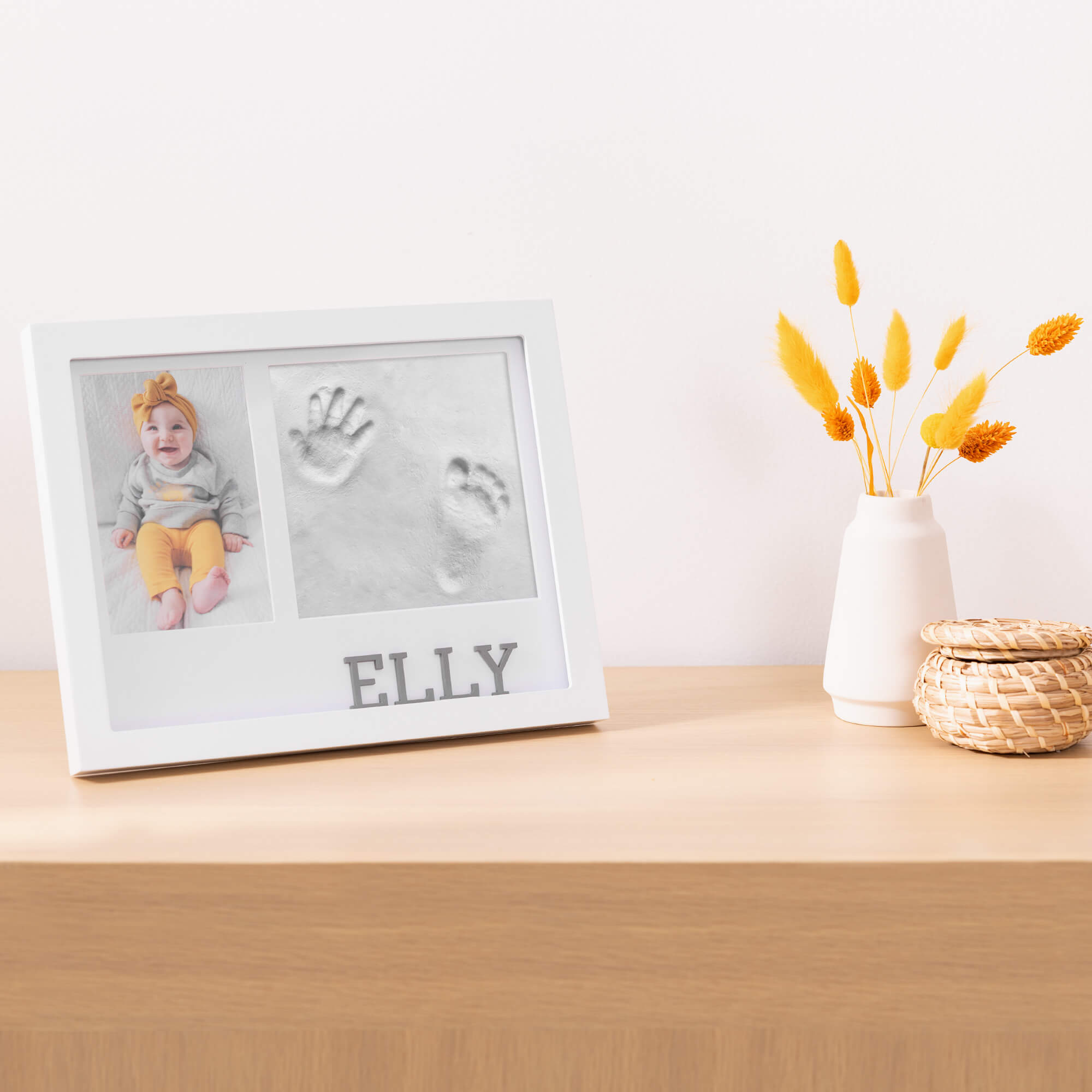 Navaris Κορνίζα για Φωτογραφία και Αποτύπωμα Μωρού - White - 56388.01