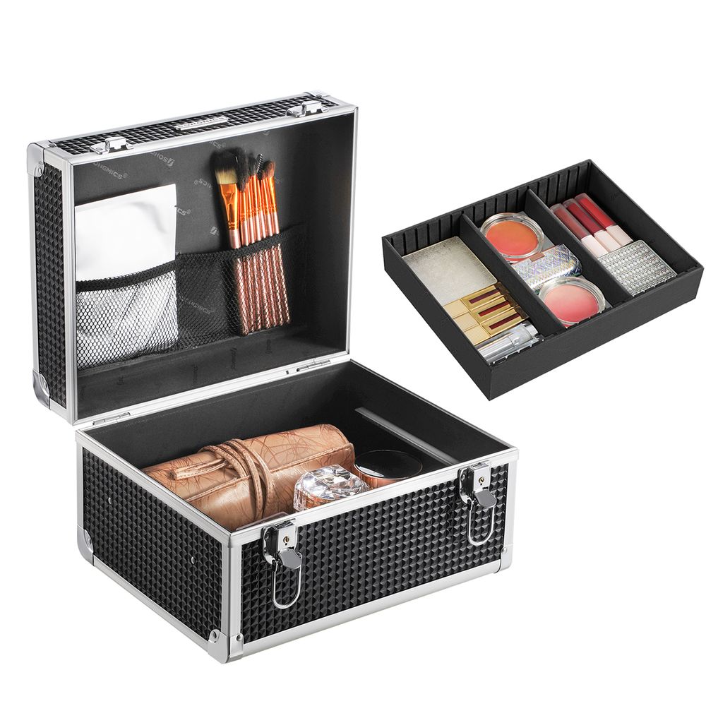 Songmics Βαλιτσάκι Οργάνωσης και Μεταφοράς Καλλυντικών - Black - JBC328B01