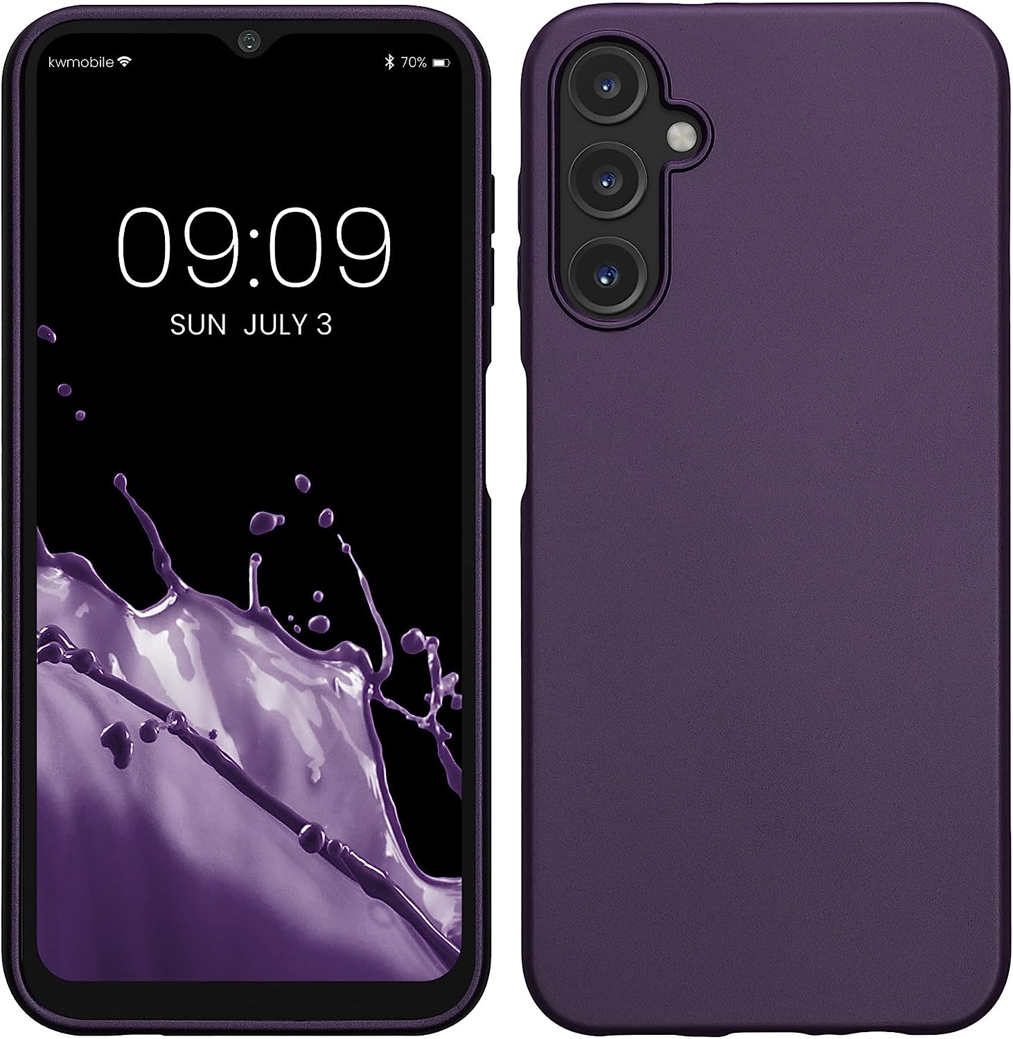 KW Samsung Galaxy A14 5G Θήκη Σιλικόνης TPU - Metallic Blackberry - 61163.115