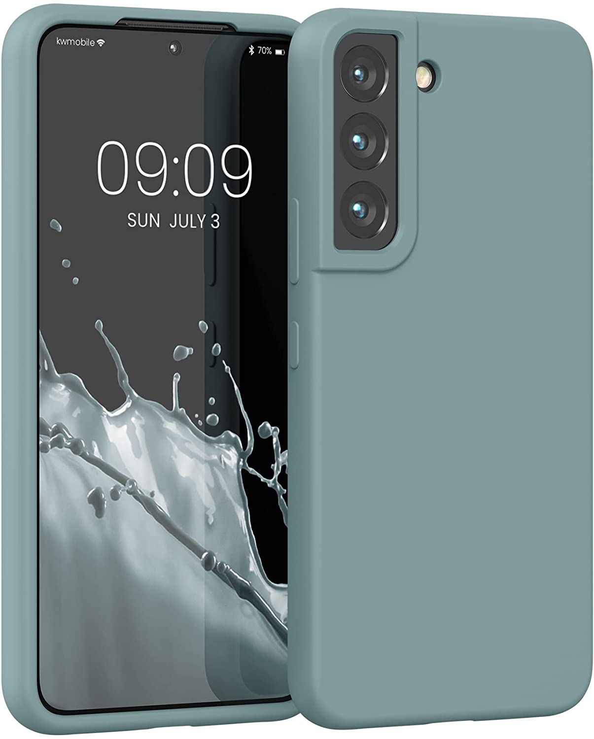 KW Samsung Galaxy S22 Θήκη Σιλικόνης Rubberized TPU - Arctic Blue - 56756.207