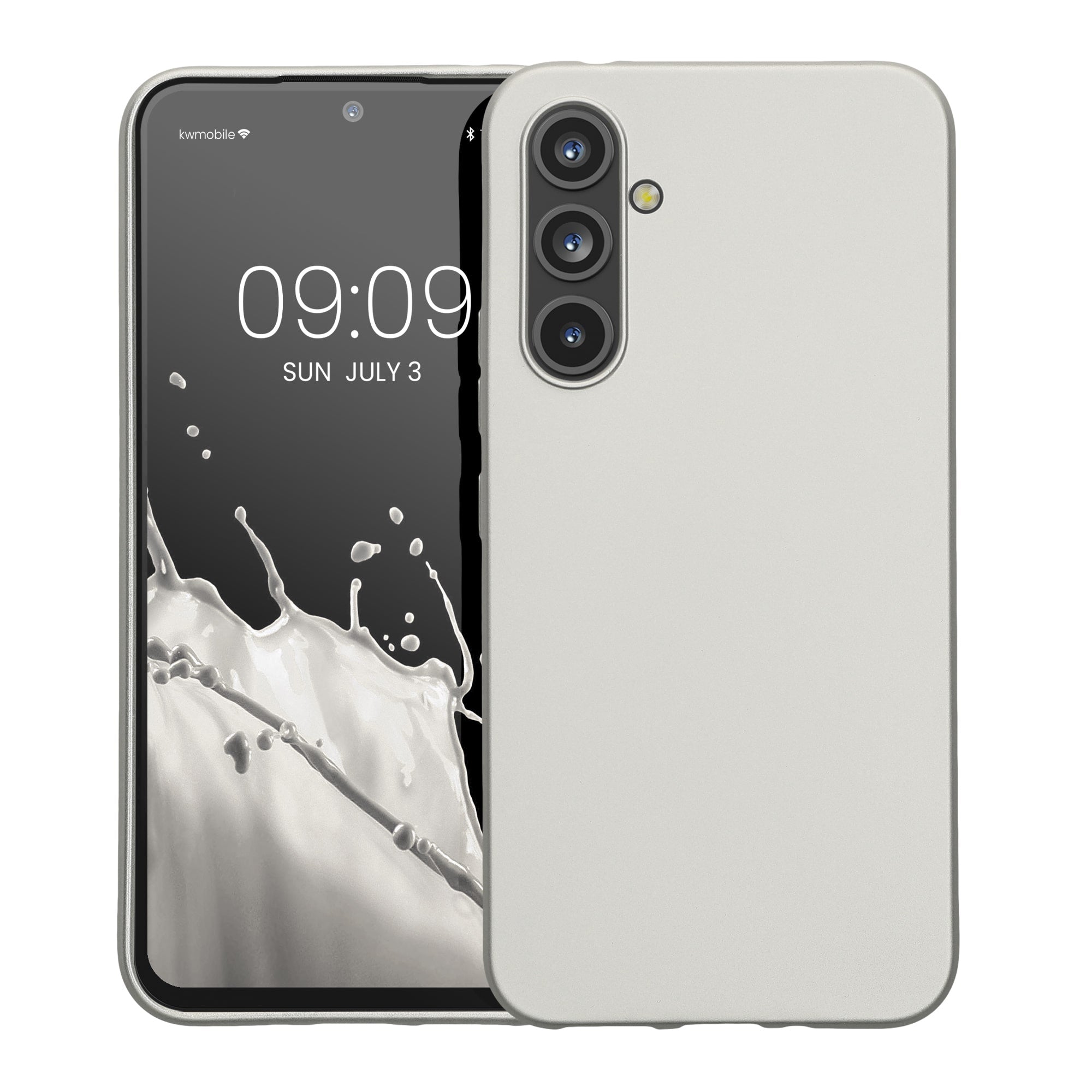 KW Samsung Galaxy A54 5G Θήκη Σιλικόνης TPU - Metallic Silver