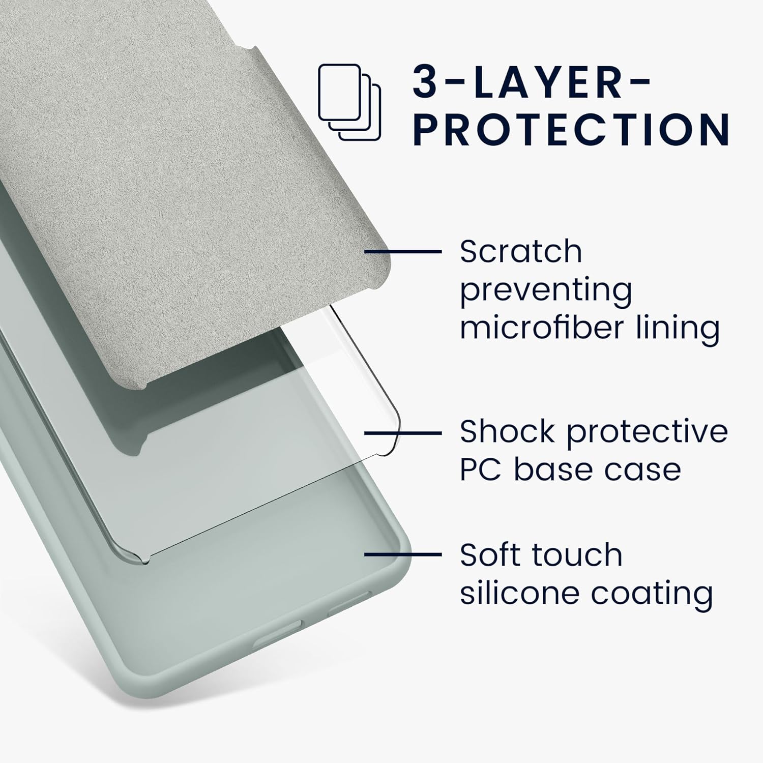 KW iPhone 15 Pro Θήκη Σιλικόνης Rubberized TPU - Cool Mint