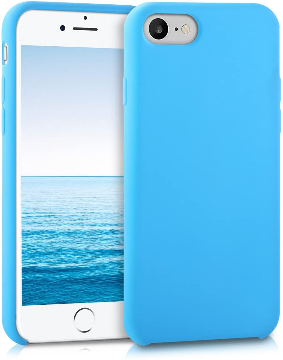 KW iPhone SE 2022 / SE 2020 / 7 / 8 Θήκη Σιλικόνης Rubber TPU - Light Blue - 40225.23