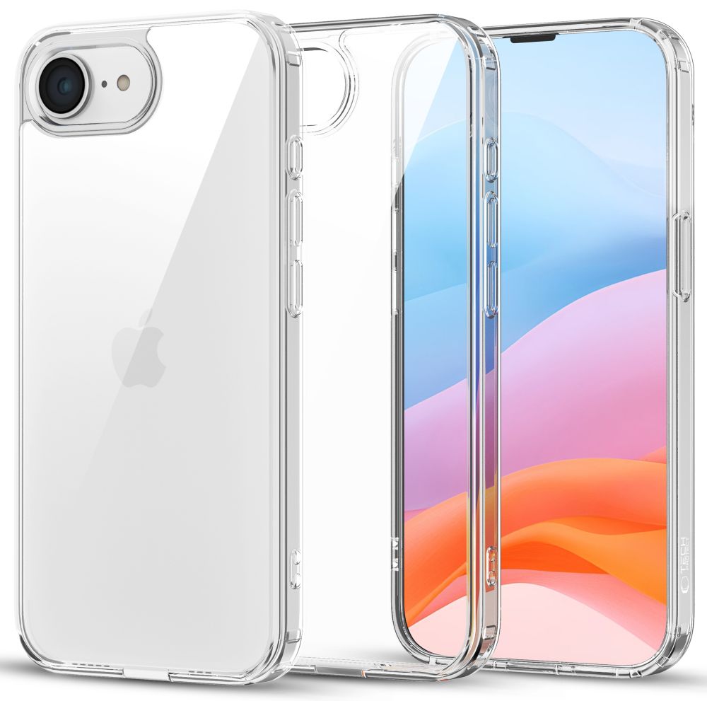 Tech-Protect iPhone 16e Flexair Hybrid Σκληρή Θήκη με Πλαίσιο Σιλικόνης - Διάφανη