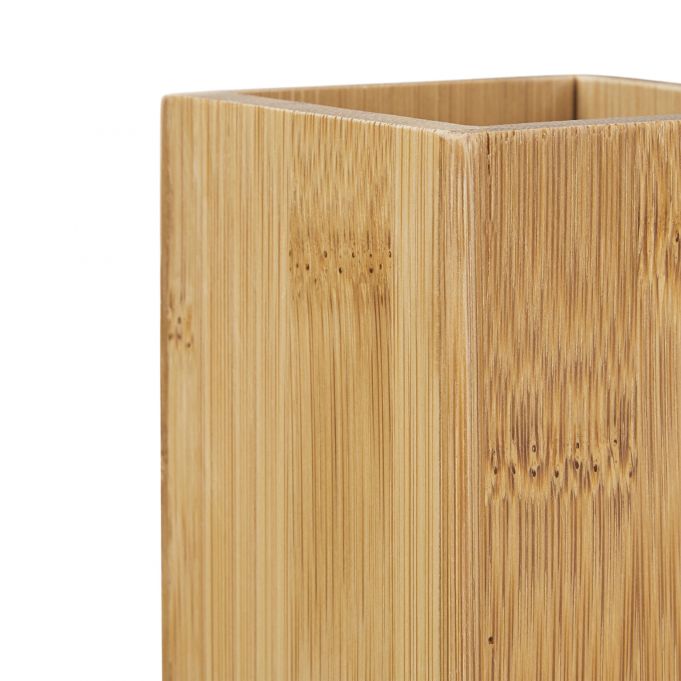 Relaxdays Θήκη για Οδοντόβουρτσες από Bamboo - Natural - 4052025202262