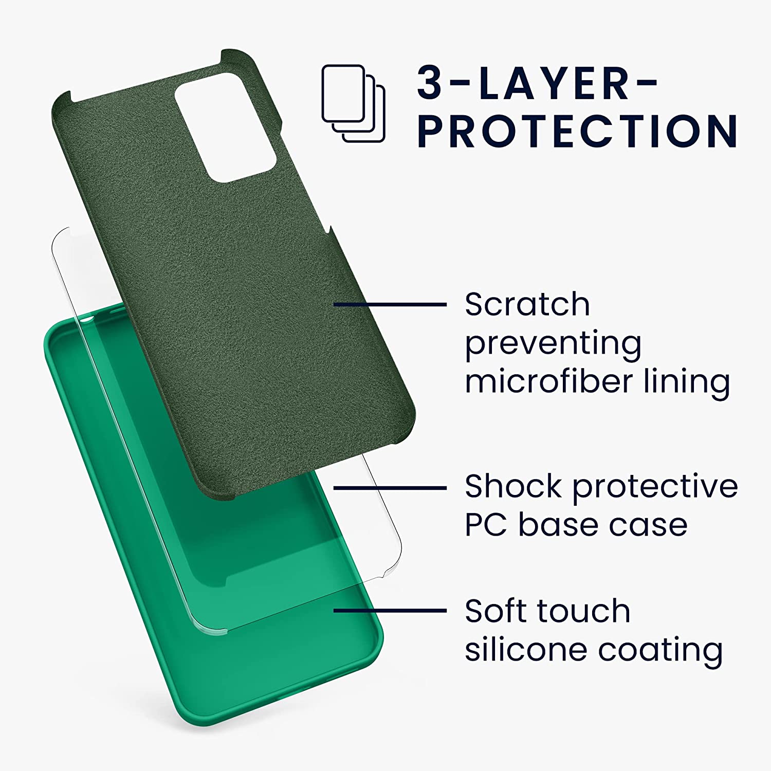 KW Xiaomi Redmi Note 11 Pro / Note 11 Pro 5G Θήκη Σιλικόνης Rubberized TPU - Emerald Green - 57373.142