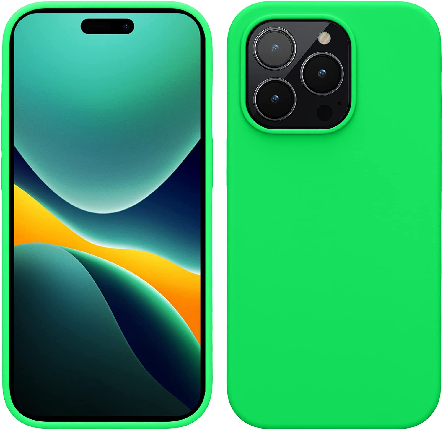 KW iPhone 14 Pro Θήκη Σιλικόνης TPU - Neon Green - 59073.44
