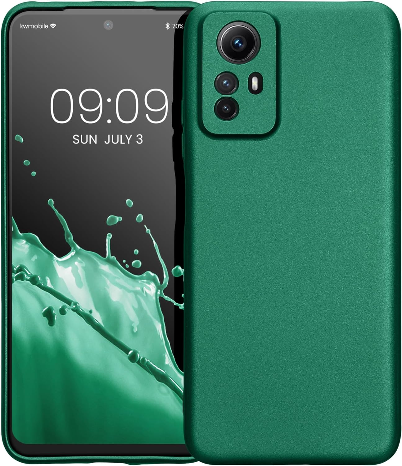 KW Xiaomi Redmi Note 12S Θήκη Σιλικόνης TPU - Metallic Dark Green