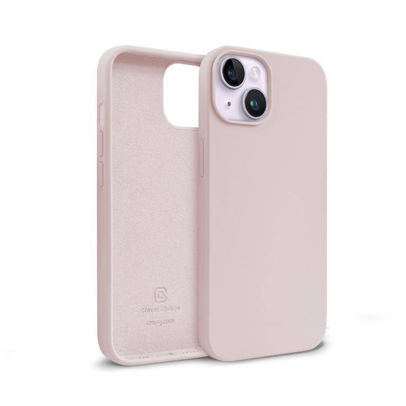 Crong iPhone 13 / iPhone 14 Color Cover Θήκη Σιλικόνης - Sand Pink