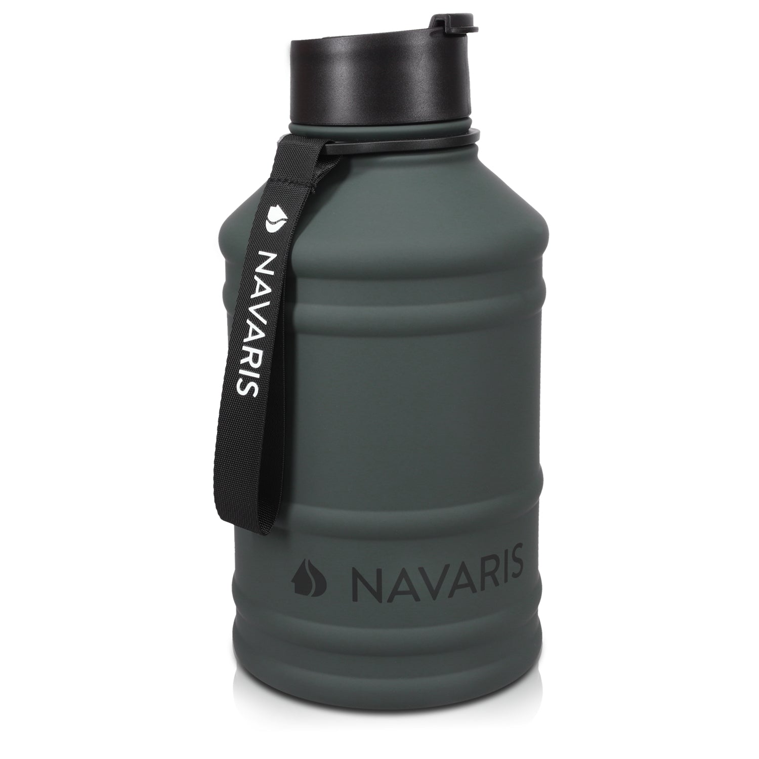 Navaris Μπουκάλι Νερού από Ανοξείδωτο Ατσάλι - BPA Free - 2.2 L - Anthrazit - 51084.73
