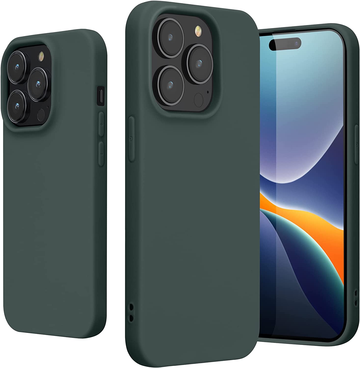KW iPhone 14 Pro Λεπτή Θήκη Σιλικόνης TPU - Forest Green - 59077.166