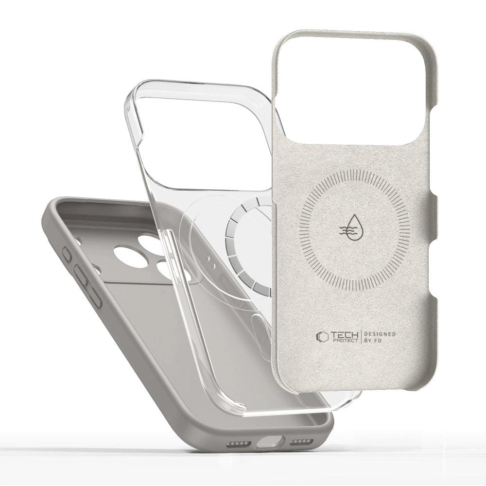 Tech-Protect iPhone 17 Pro Silicone MagSafe Θήκη Σιλικόνης - Stone Grey