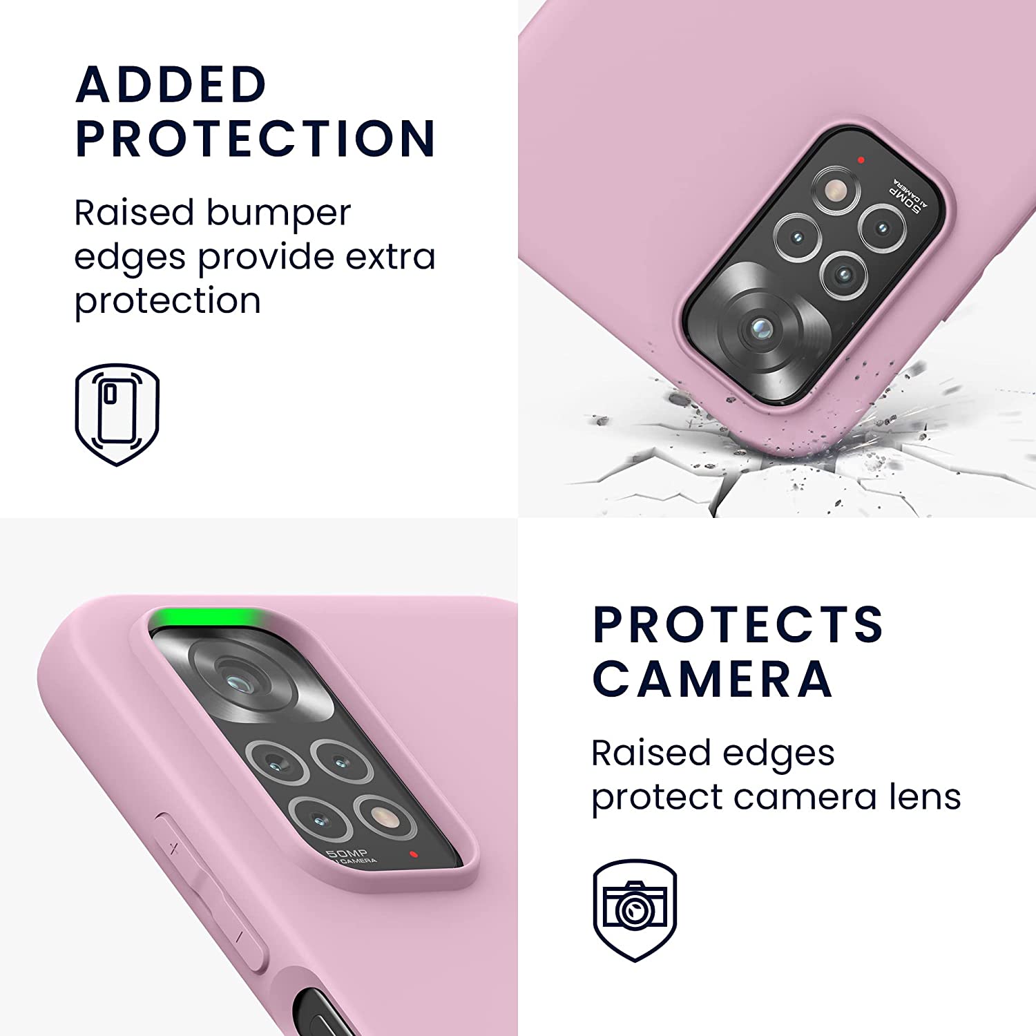 KW Xiaomi Redmi Note 11 / Redmi Note 11S Θήκη Σιλικόνης TPU - Dusty Pink - 57368.10