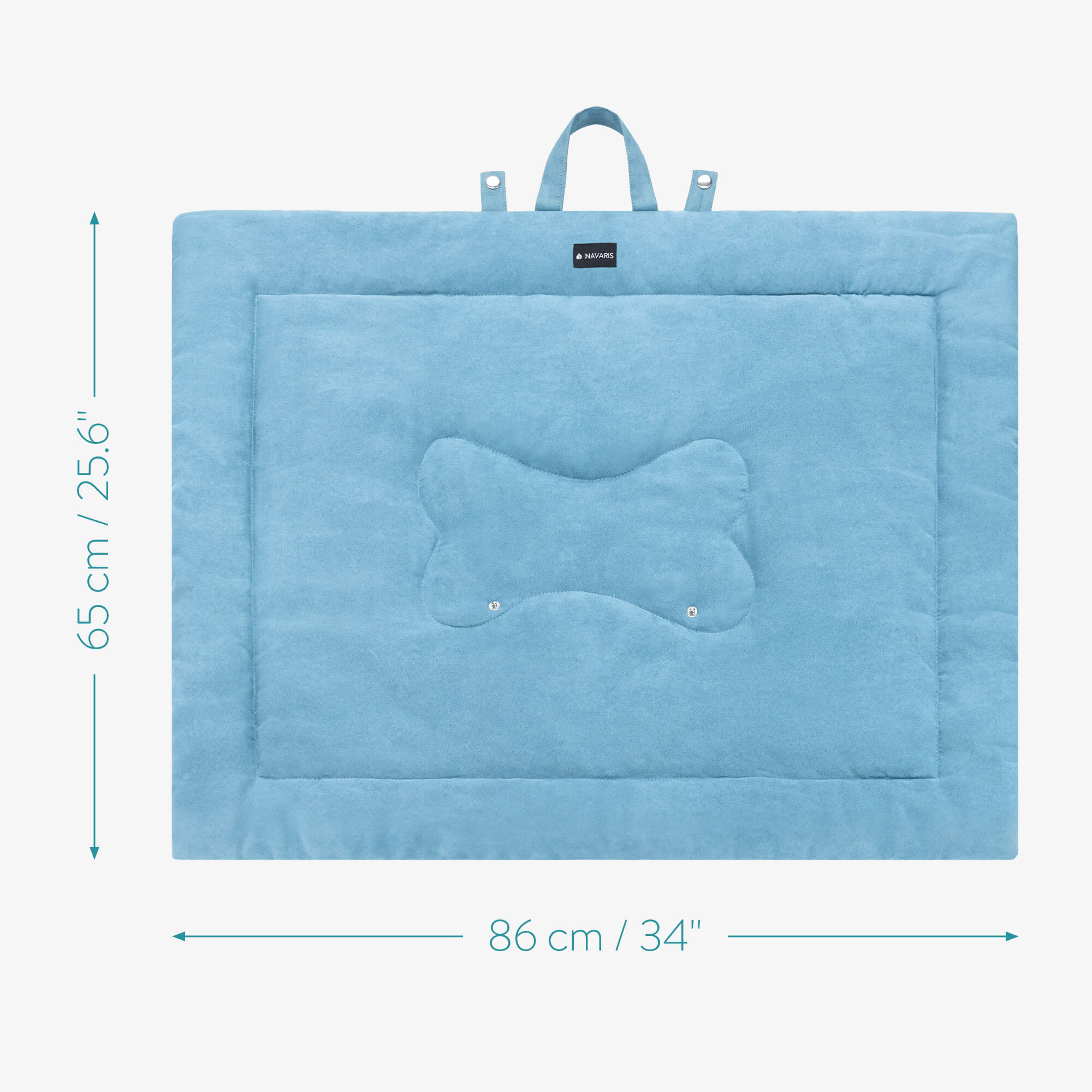 Navaris Κρεβάτι Ταξιδίου για Σκύλους - 86,5 x 65 x 1 cm - Blue - 55579.04