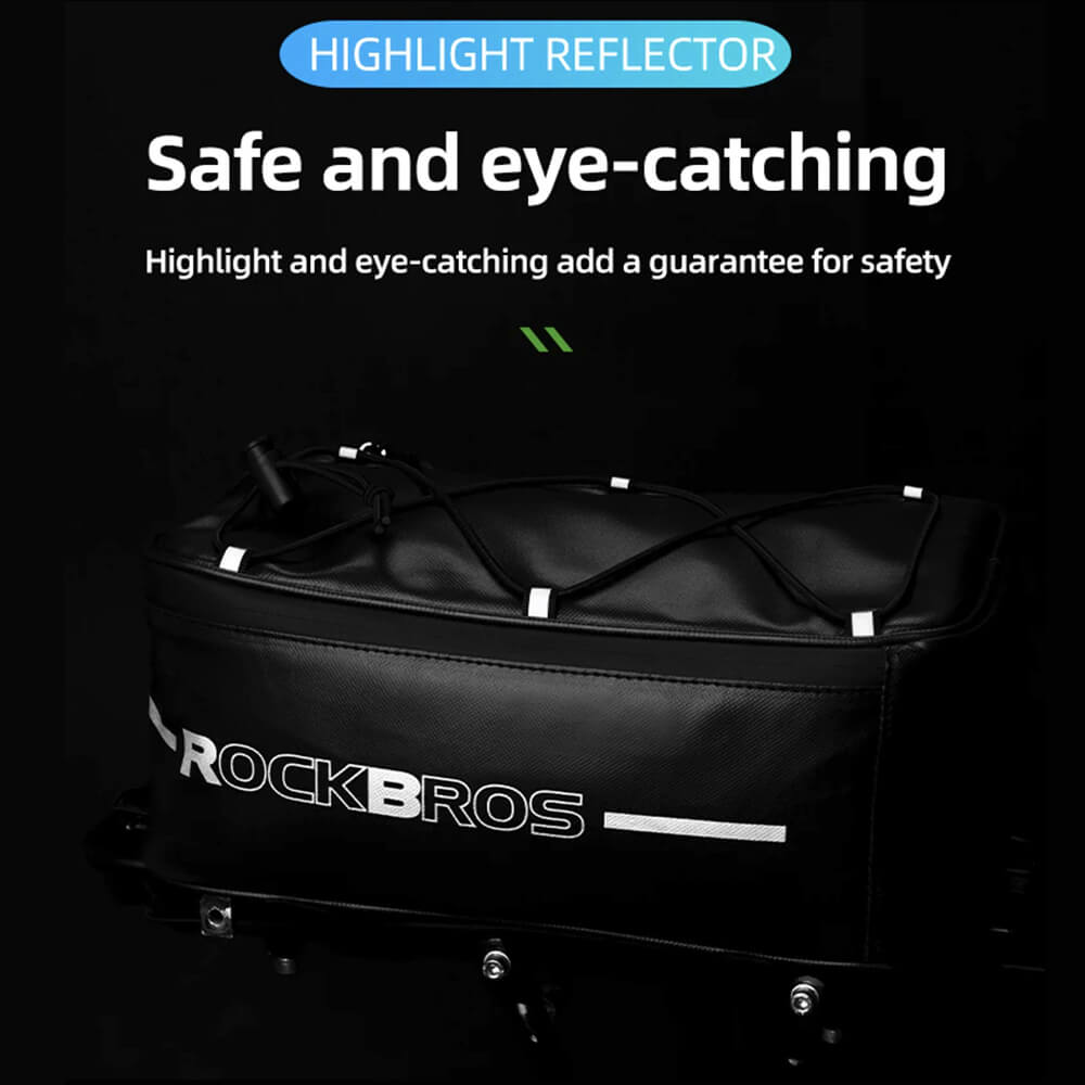 RockBros Bicycle Trunk Storage Bag - Τσάντα Αποθήκευσης για Σχάρα Ποδηλάτων 4L - Black - 30141700001