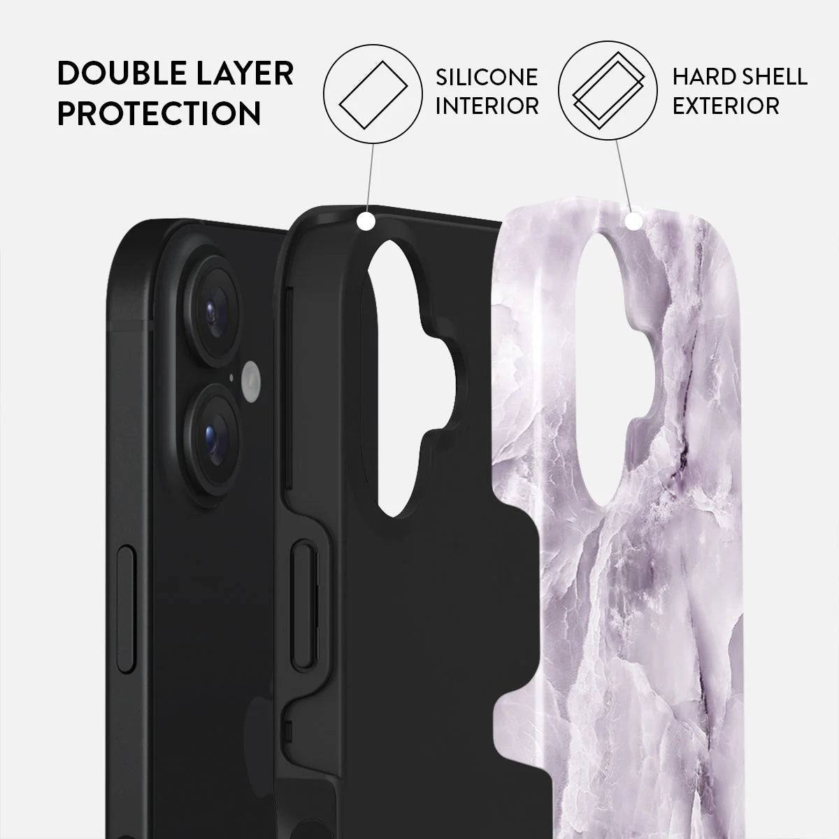 Burga iPhone 16 Fashion Tough MagSafe Σκληρή Θήκη με MagSafe - Black Currant