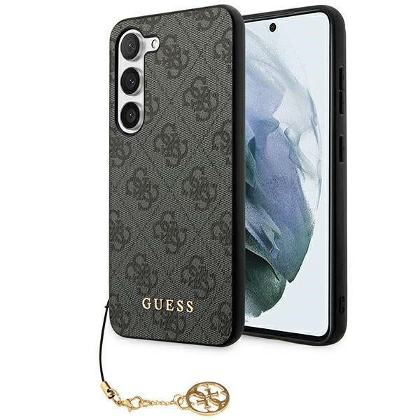 Guess Samsung Galaxy A55 5G - 4G Charms Collection - Θήκη με Επένδυση Συνθετικού Δέρματος - Black - GUHCSA55GF4GGR