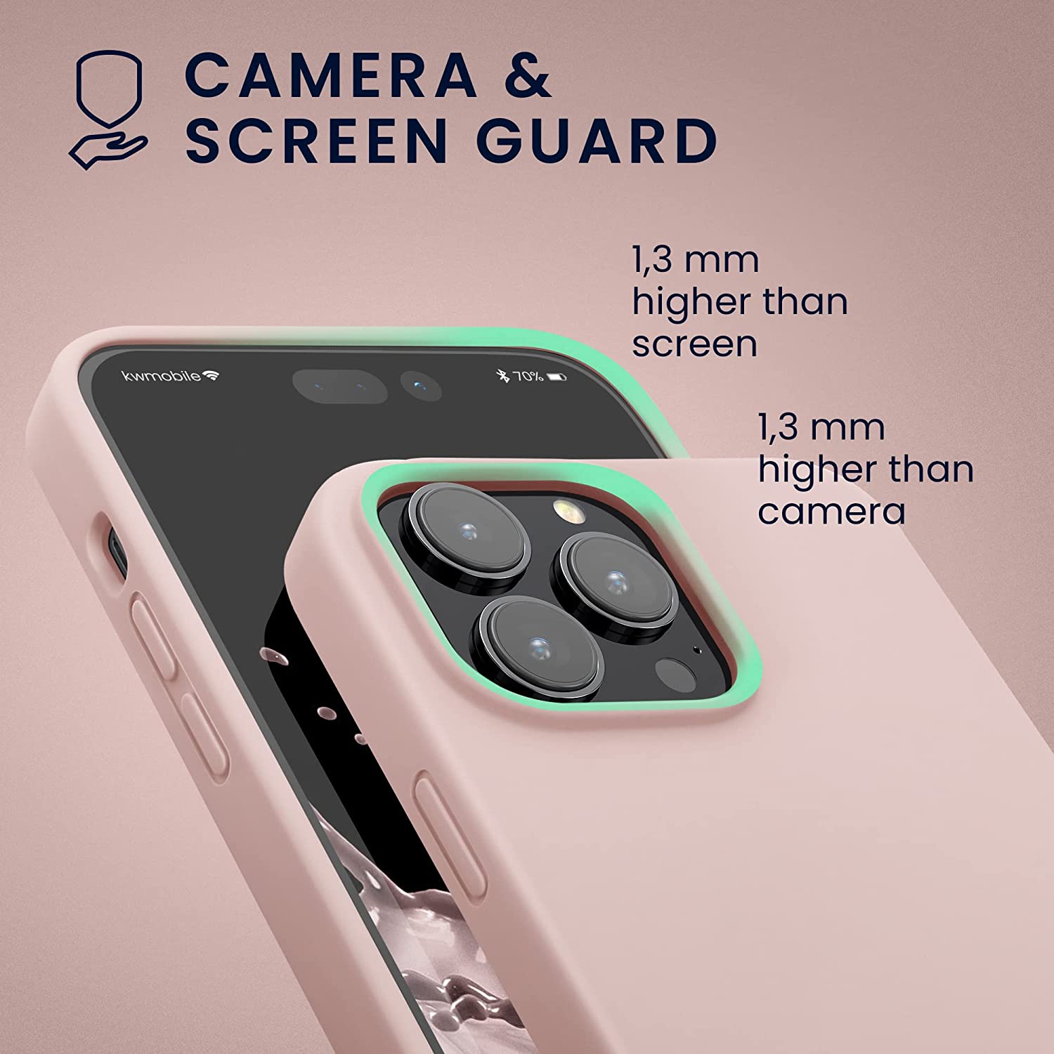 KW iPhone 14 Pro Max Θήκη Σιλικόνης Rubberized TPU - Coconut Swirl - 59074.225