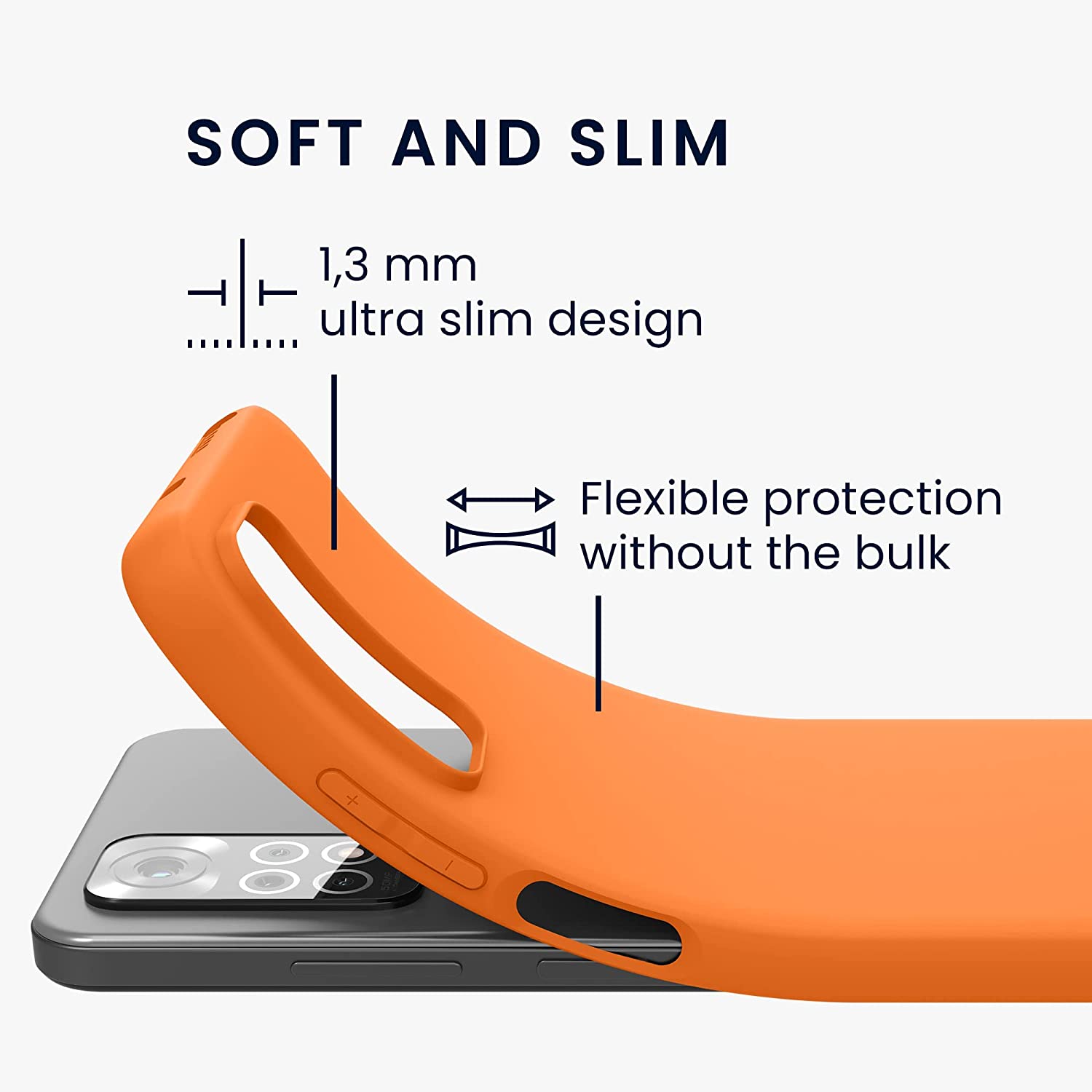 KW Xiaomi Redmi Note 11 / Redmi Note 11S Θήκη Σιλικόνης TPU - Fruity Orange - 57368.150