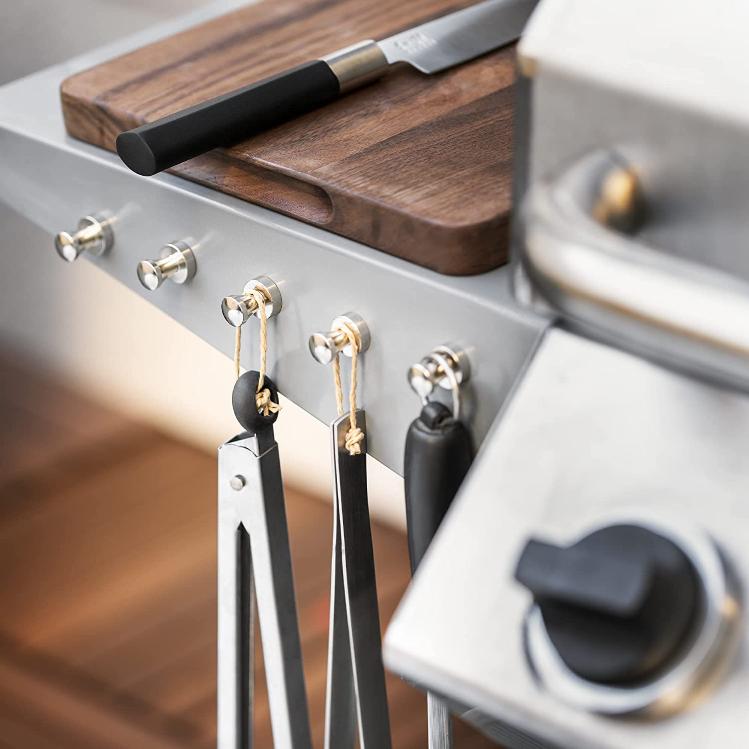 Navaris Σετ με 9 Μαγνητικά Άγκιστρα για το Μπάρμπεκιου - Silver - 55339.01