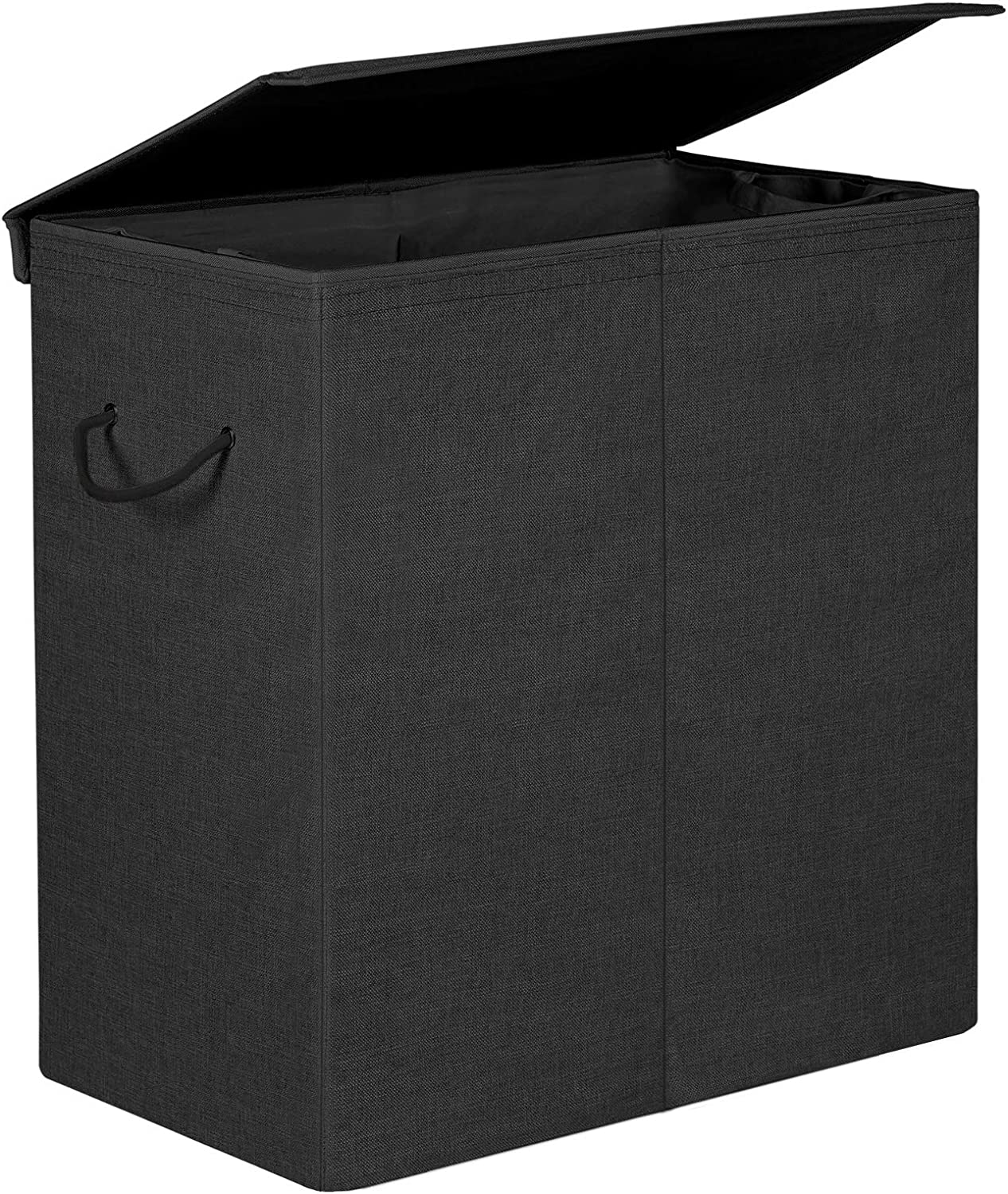 Songmics Υφασμάτινο Καλάθι Απλύτων - 142L - Black - LCB02BK