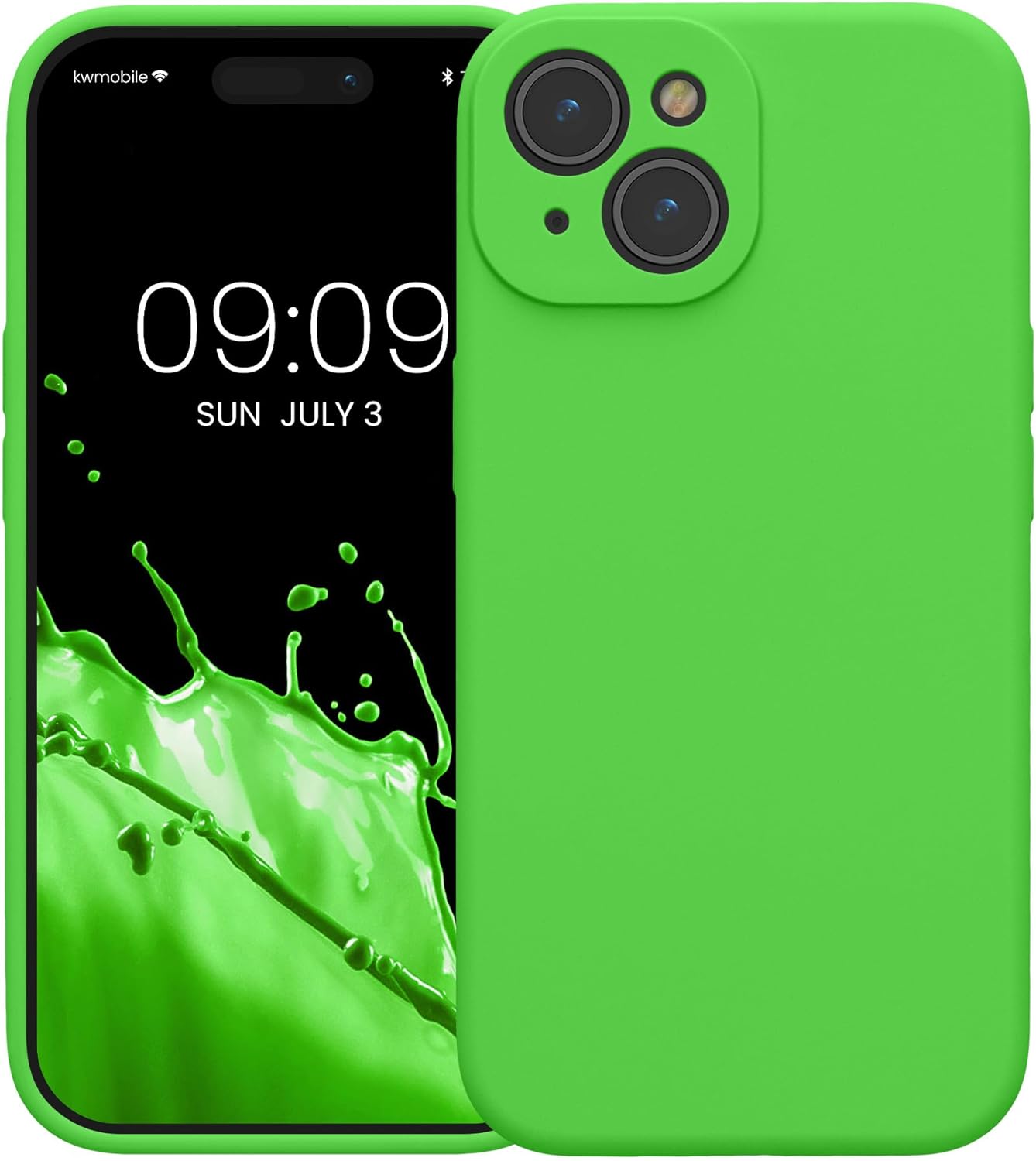 KW iPhone 15 Θήκη Σιλικόνης Rubberized TPU - Lime Green