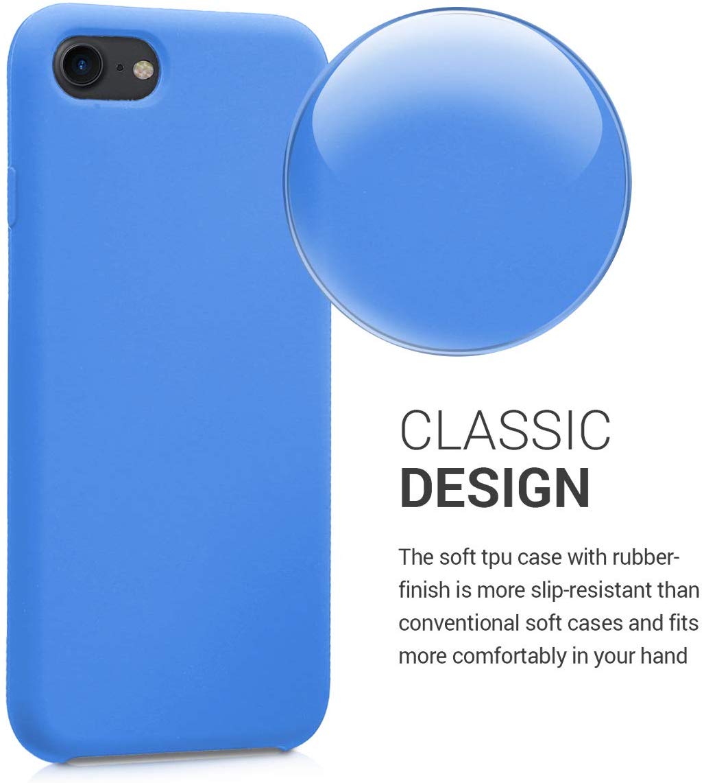 KW iPhone SE 2022 / SE 2020 / 7 / 8 Θήκη Σιλικόνης Rubber TPU - Blue - 40225.04