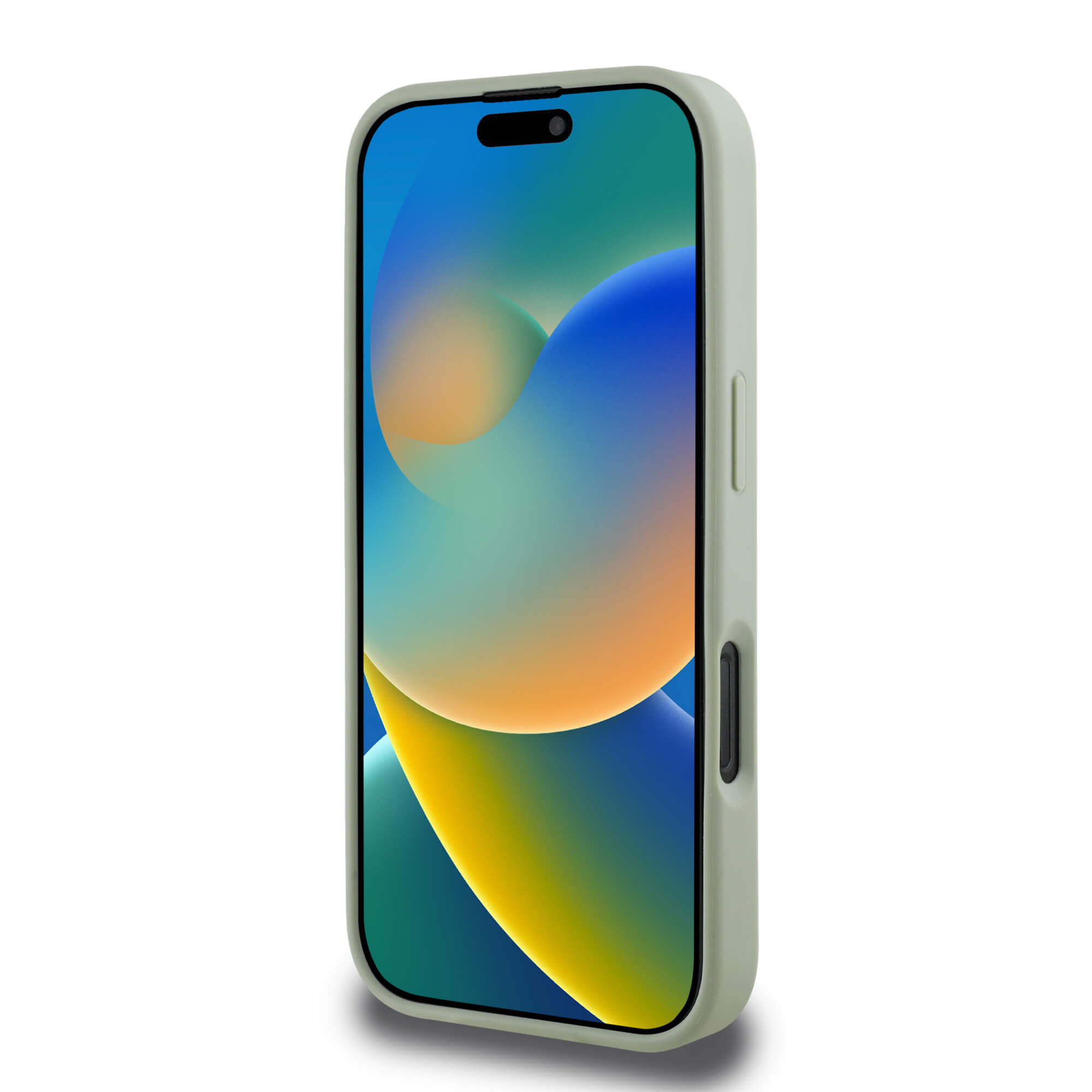 Guess iPhone 16 Pro - Grained Big 4G Logo Small Classic Logo - Σκληρή Θήκη με Επένδυση από Οικολογικό Δέρμα - Green - GUHCP16LPGT4MBN