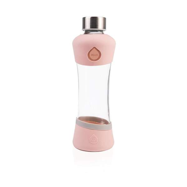 Equa Active Squeeze Γυάλινο Μπουκάλι Νερού - 550ml - Peach / Διάφανο
