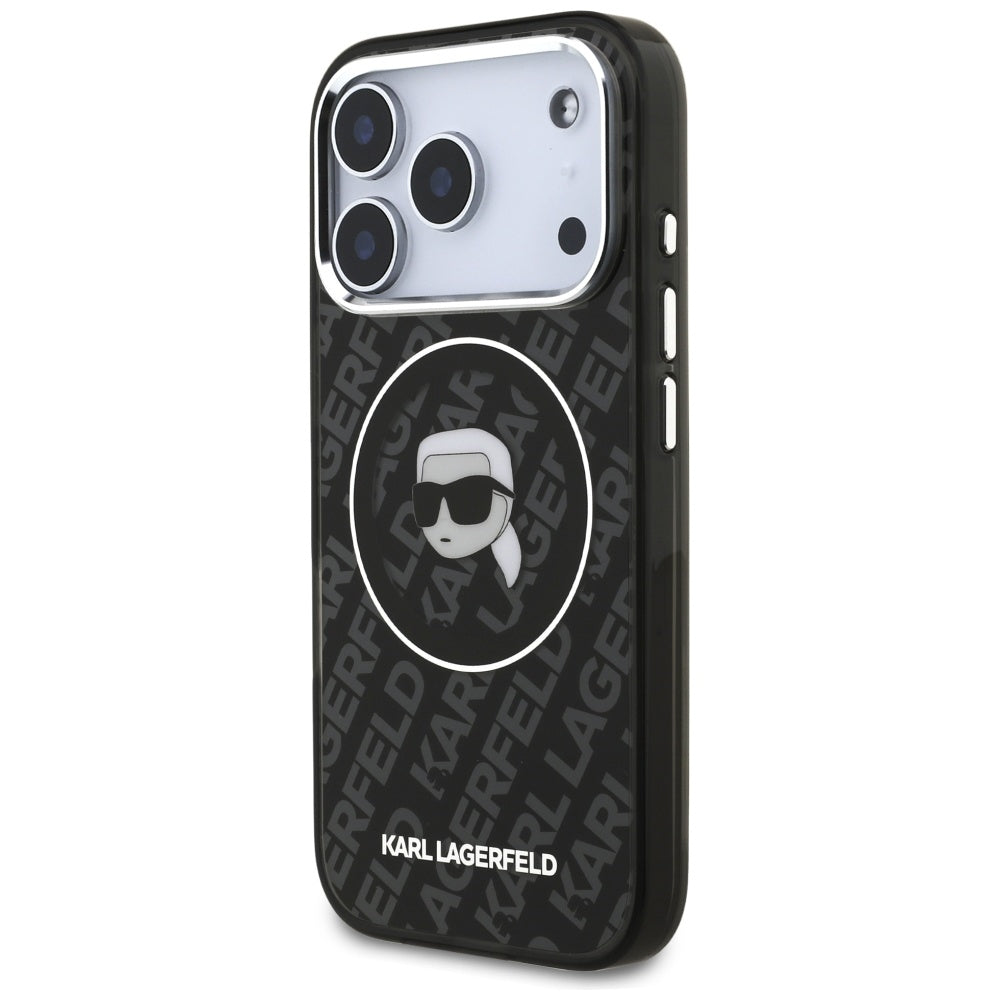 Karl Lagerfeld iPhone 17 Pro Max - IML Karl Head Logo MagSafe - Σκληρή Θήκη με Πλαίσιο Σιλικόνης - Black - KLHMP17XHMKBKHOK